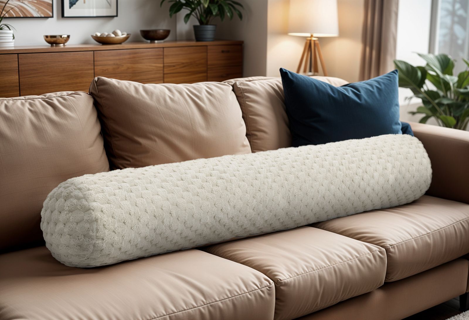 NordDream Bodypillow vartalotyyny kerma 140x20 cm tukeva
