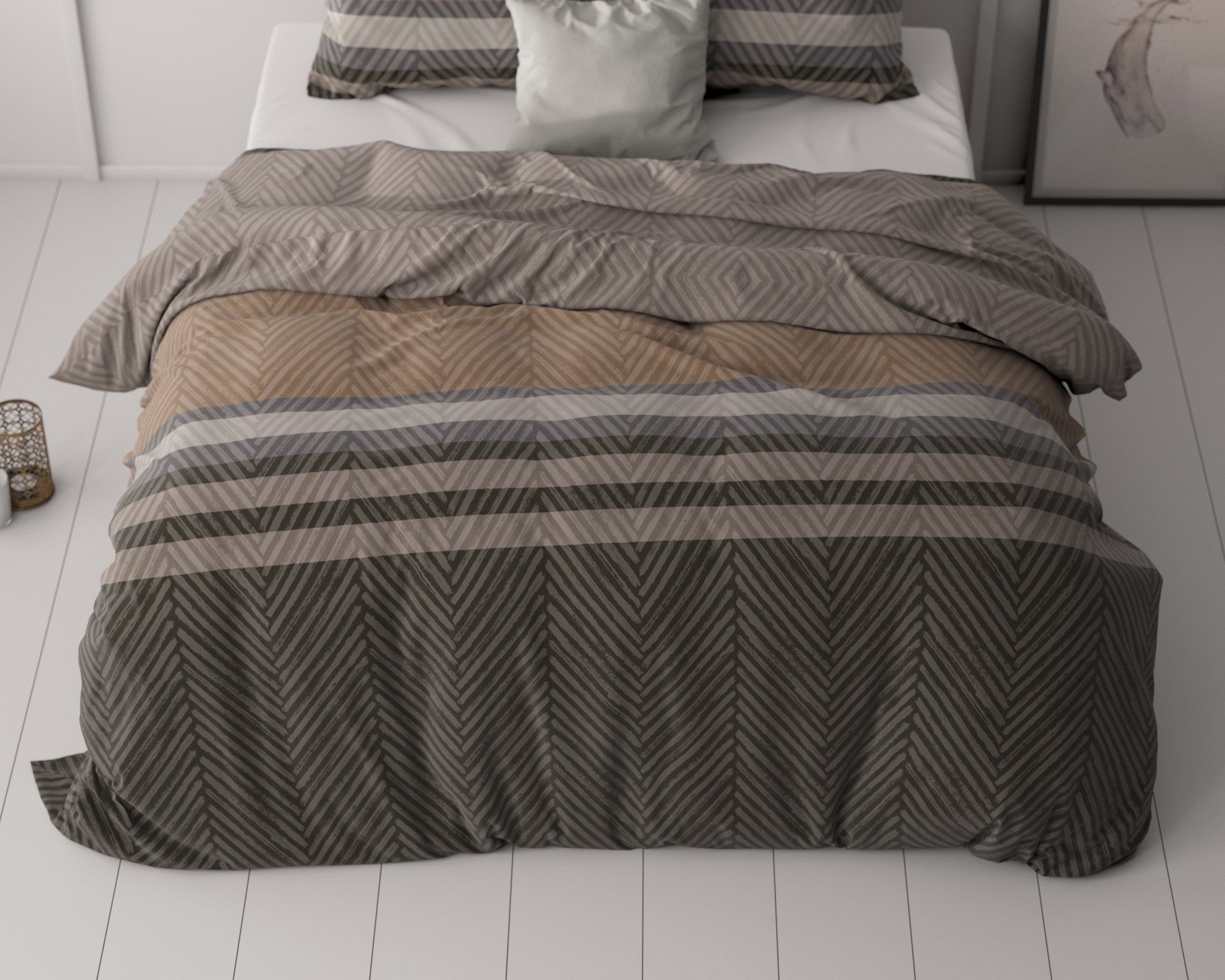 NordDream Classy Ezgi Bruin pussilakana 200x220 mikrokuitu