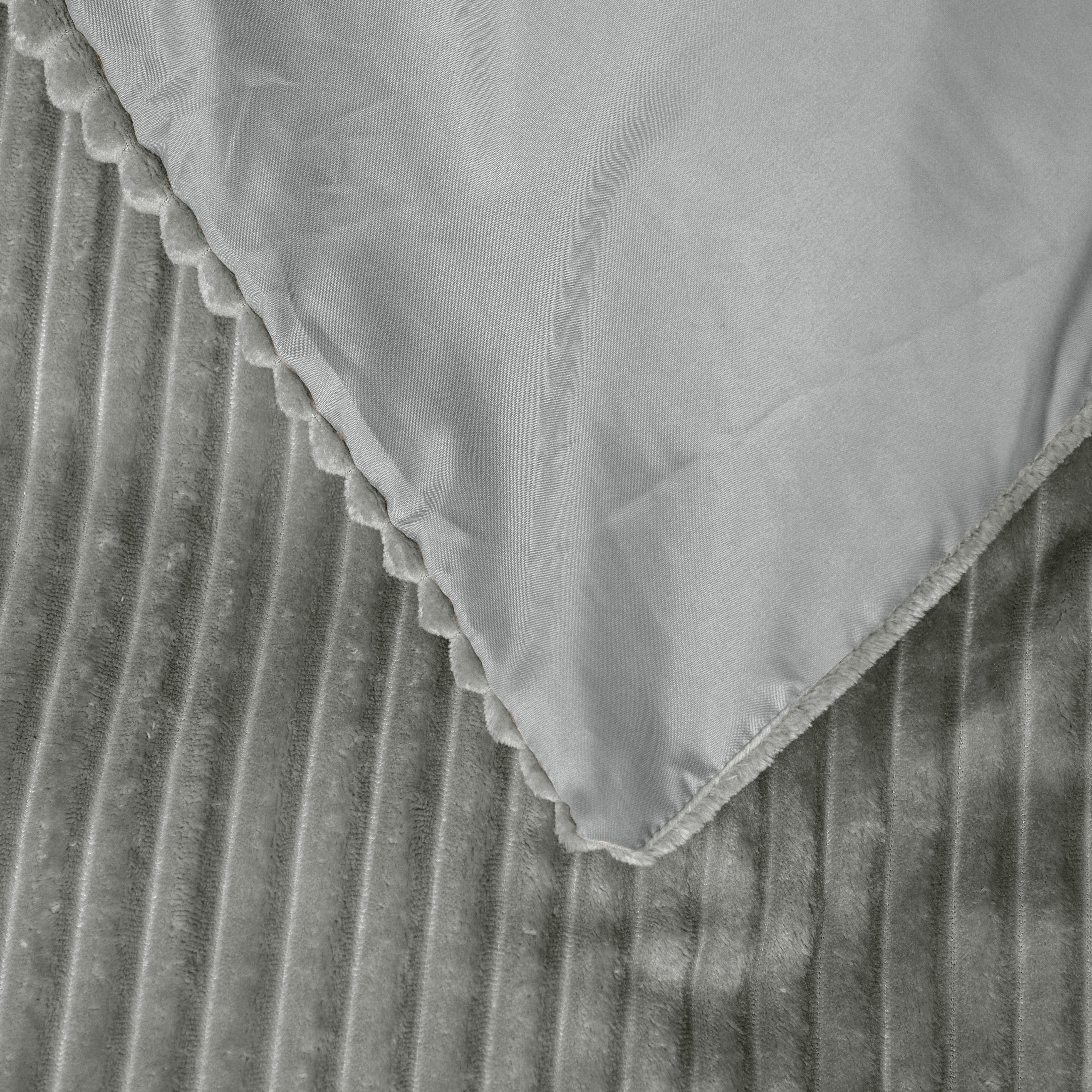 NordDream Teddy Rib pussilakana harmaa 200x200/220 cm 260gsm