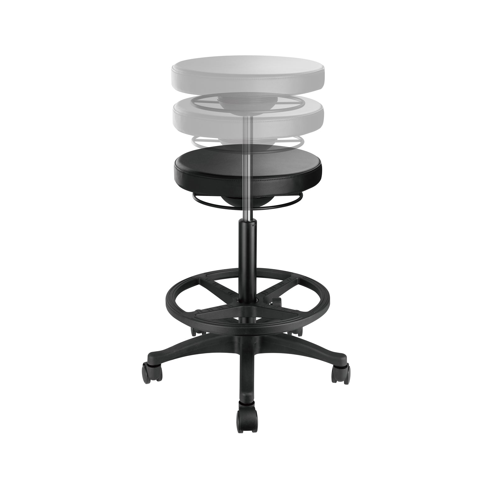 Stoo Active Roll aktiivituoli musta 600–860 mm