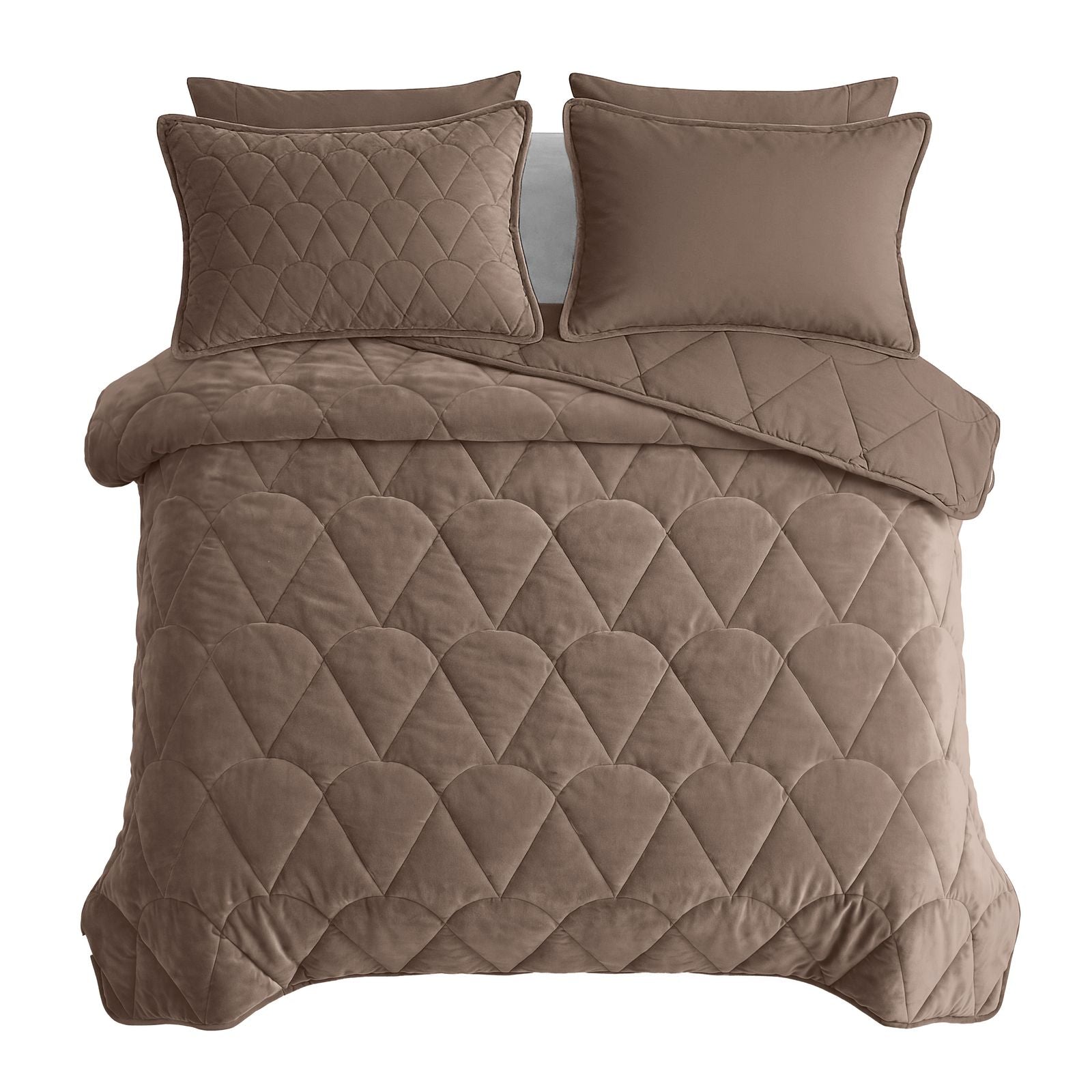 NordDream Lazy Velvet peitto ilman päällistä taupe 200x200 cm