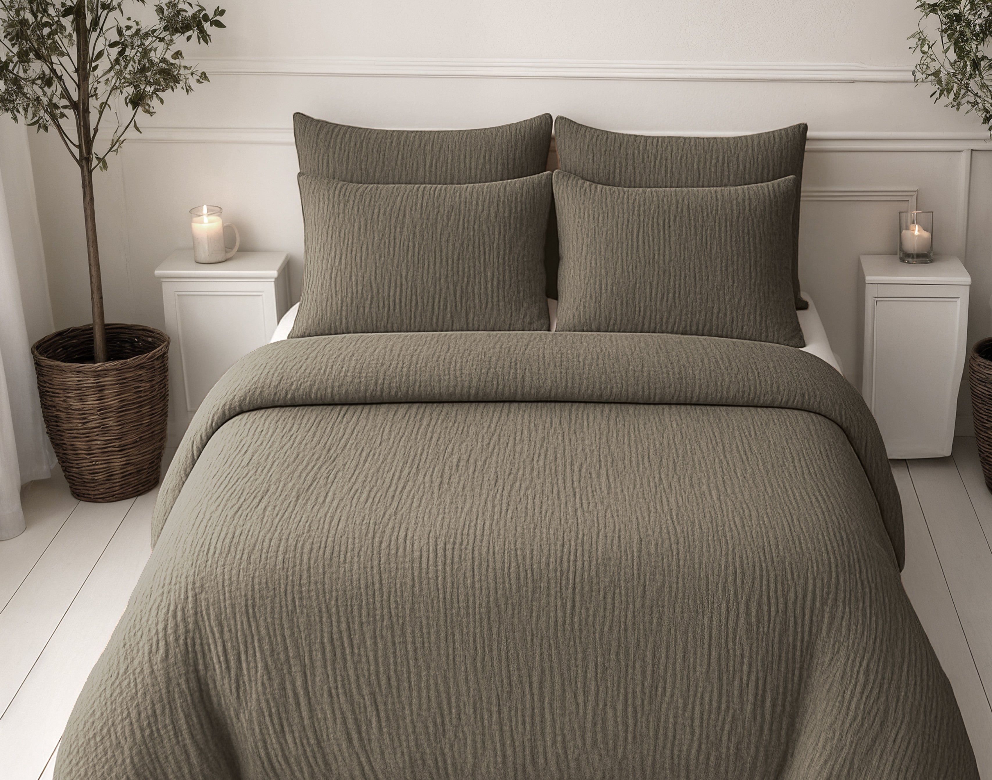 NordDream Lazy mousseline peitto 240x200 taupe pestävä