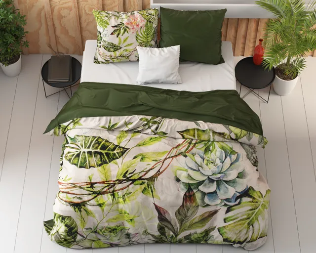 NordDream Botanical Destiny pussilakana valkoinen 200x220 satiini