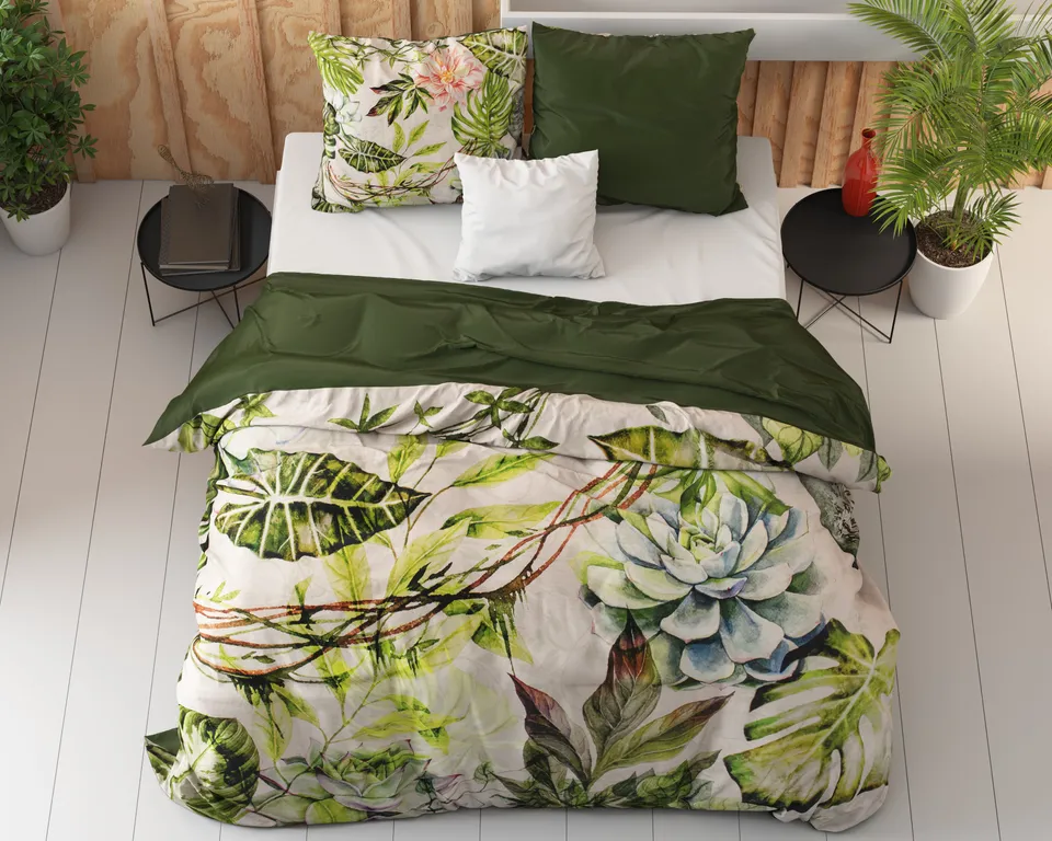 NordDream Botanical Destiny pussilakana valkoinen 200x220 satiini