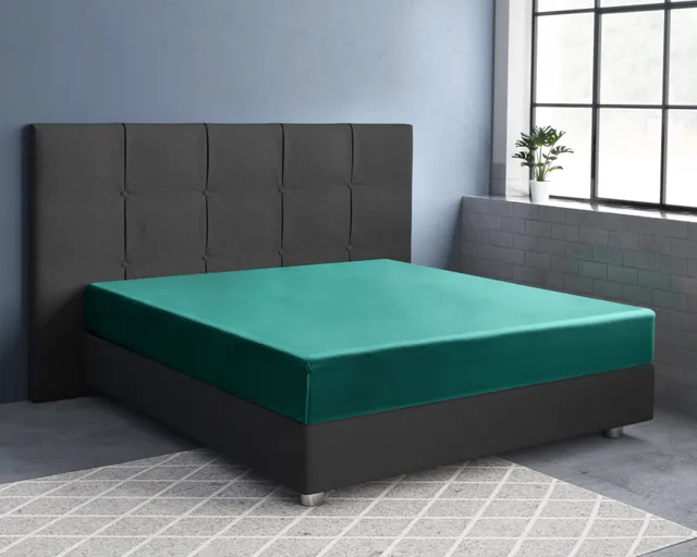 NordDream Satijn 160x200 aluslakana tummanvihreä satiini