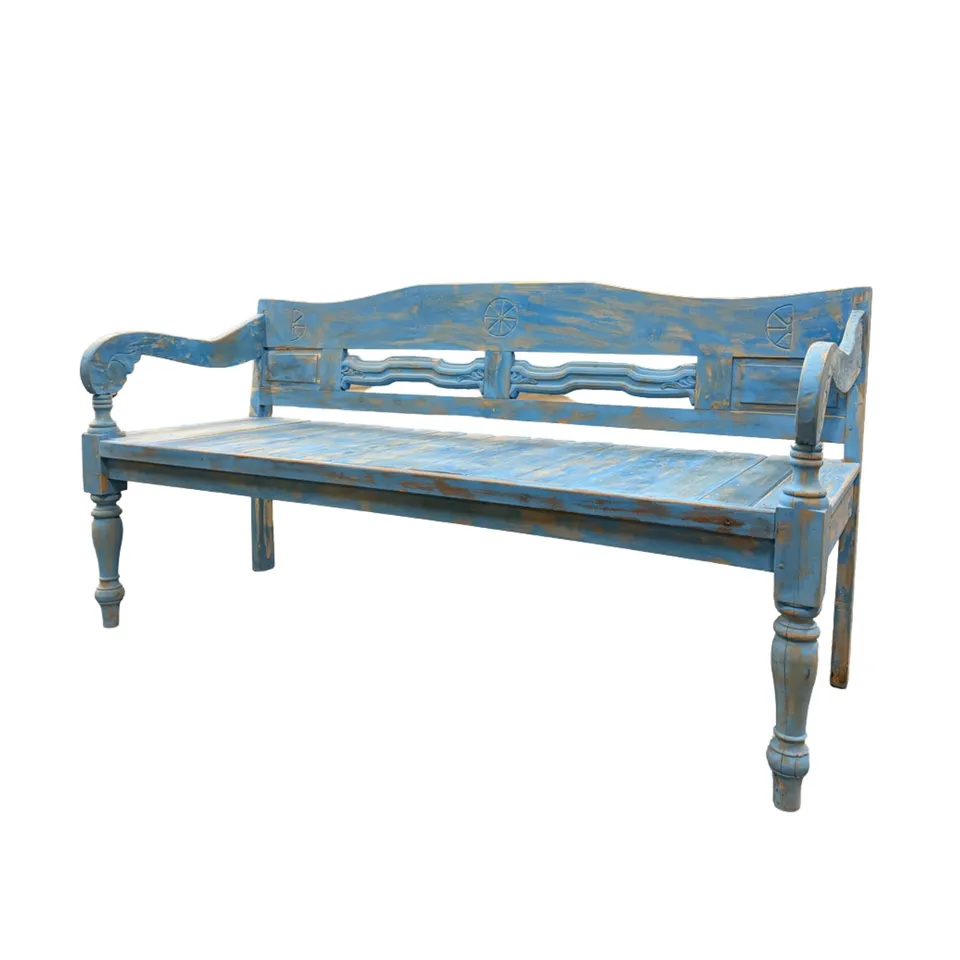 Sasus Vintage sohva tiikki antiikkisininen 175x68x89 cm