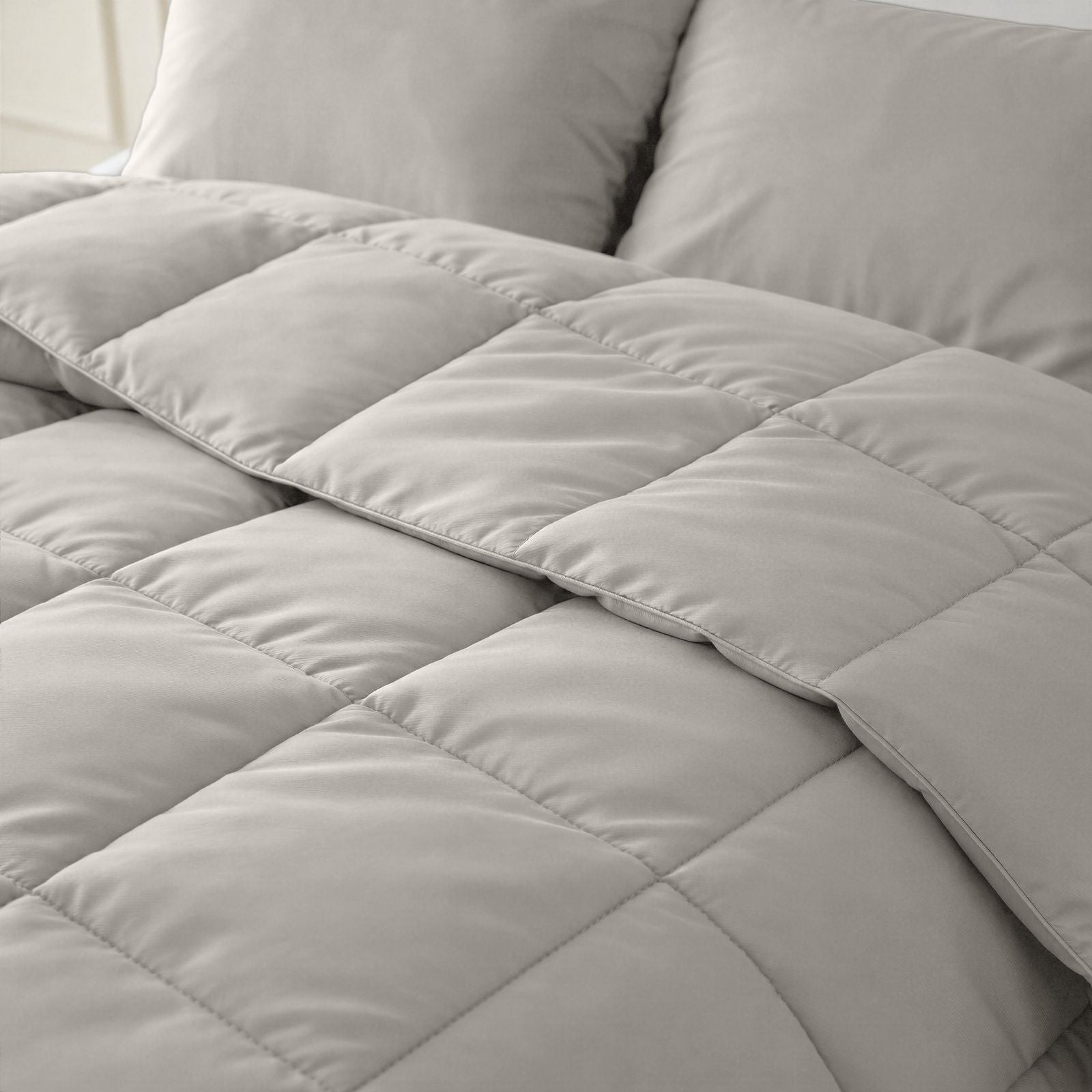 NordDream Lazy Percale peitto taupe pussilakanaton 220 cm