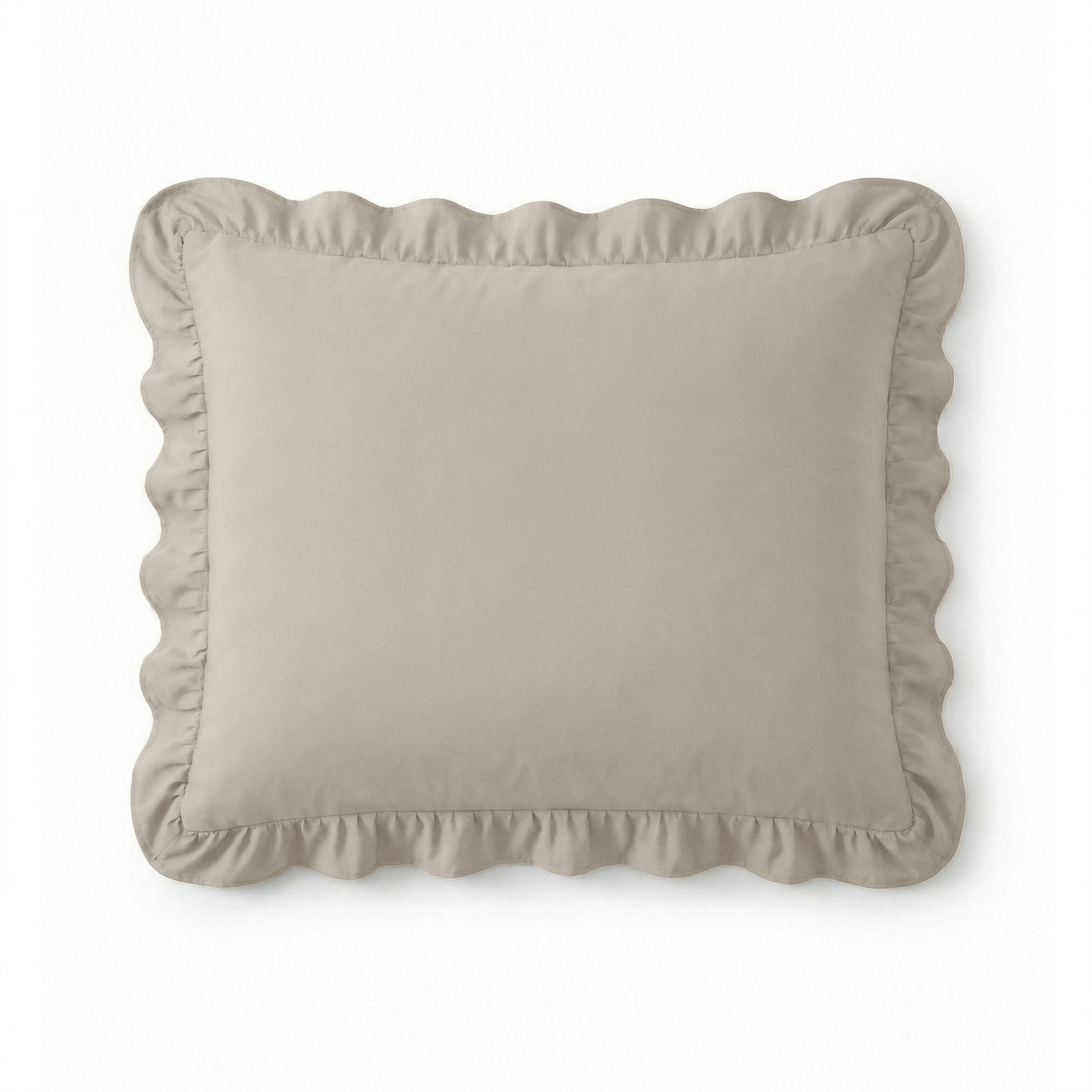 NordDream Lazy Ruffles tyynyliina 60x70 taupe 2-pack