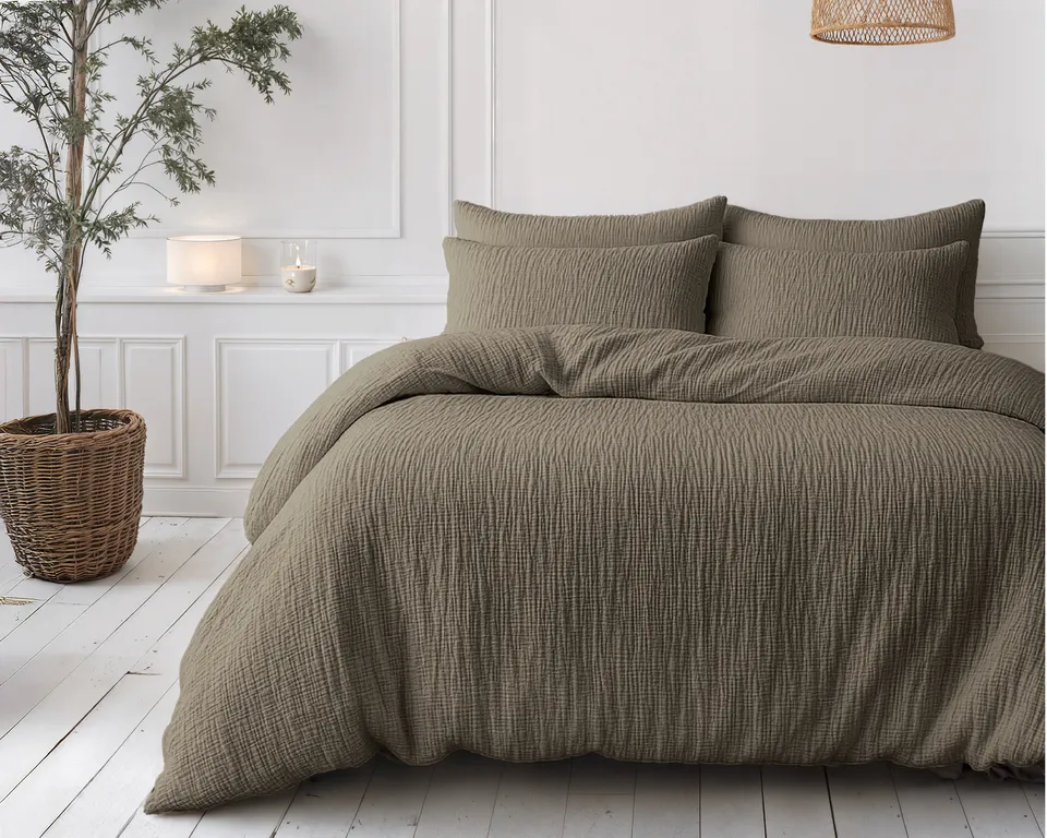 NordDream Lazy mousseline peitto 240x200 taupe pestävä