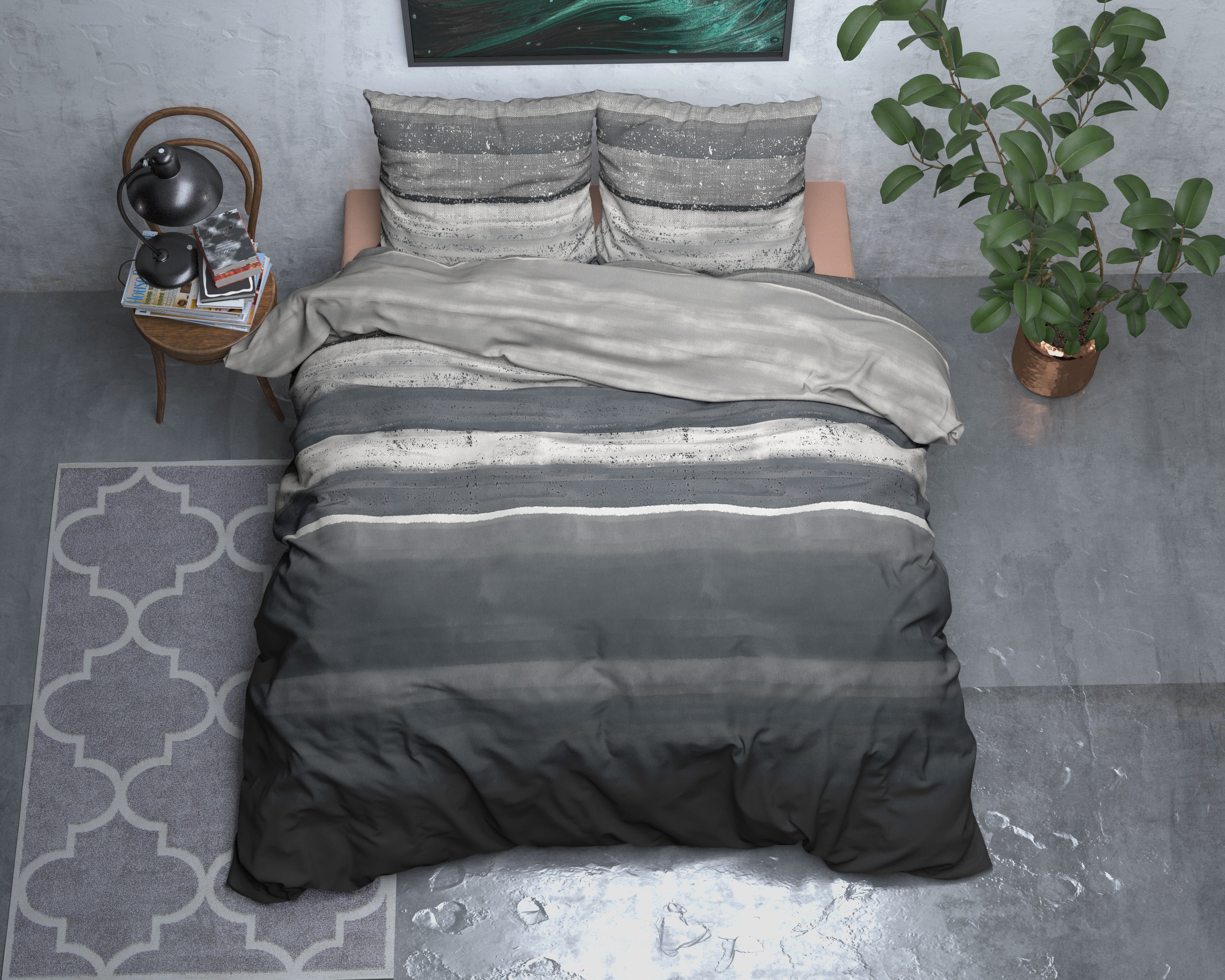 NordDream Flanel Marcus pussilakana harmaa 140x200/220