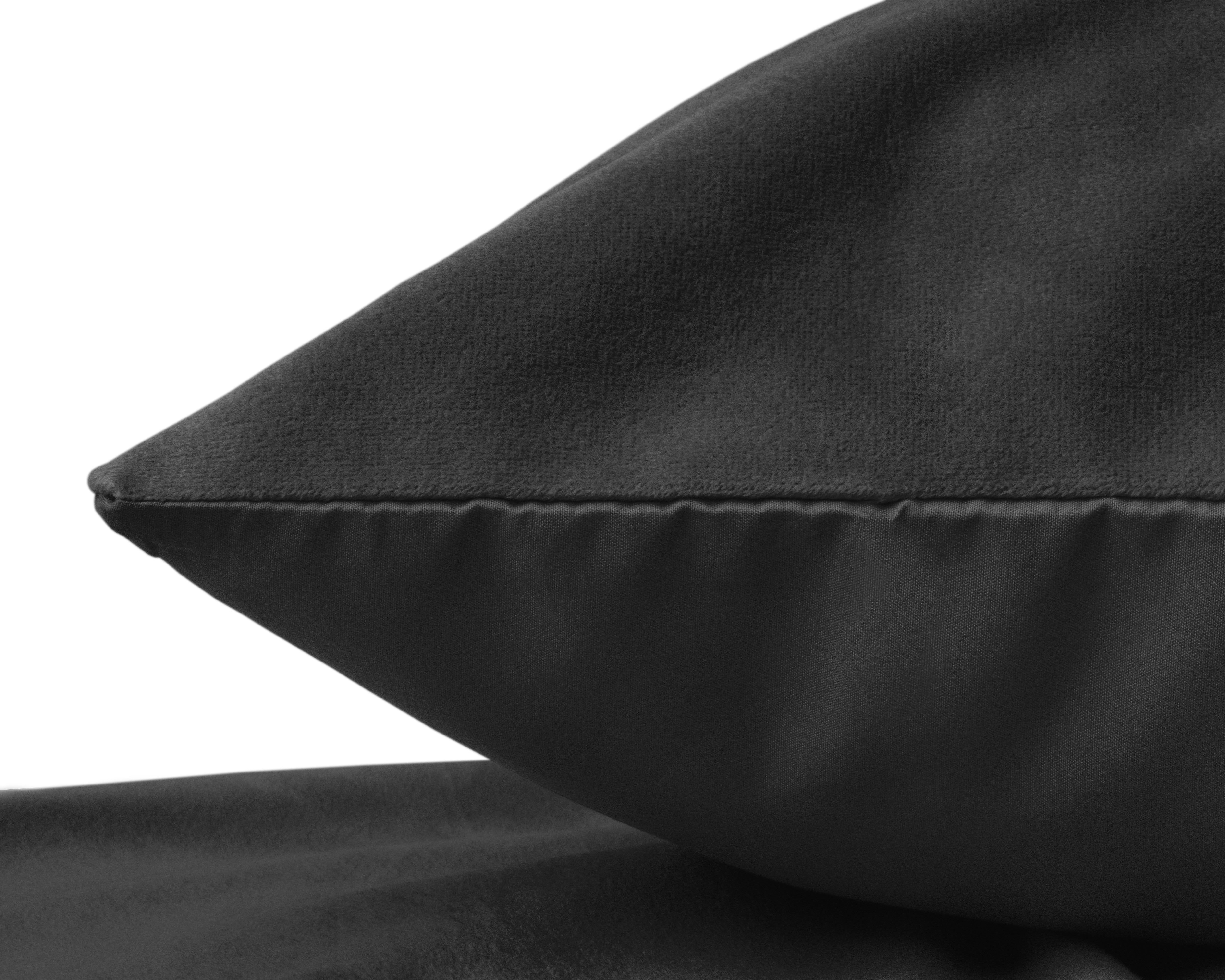 NordDream Velvet tyynyliinat 60x70 cm musta 2 kpl sametti
