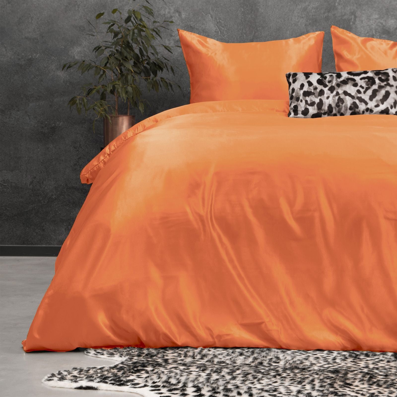 NordDream Beauty Skin Care pussilakana pastellioranssi 200x200 cm satiini