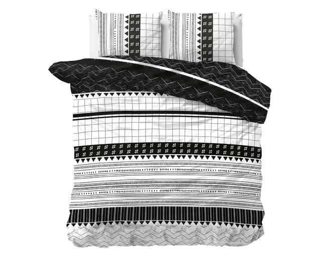 NordDream Elegance Artic Stripe pussilakana 200x220 valkoinen silitysvapaa