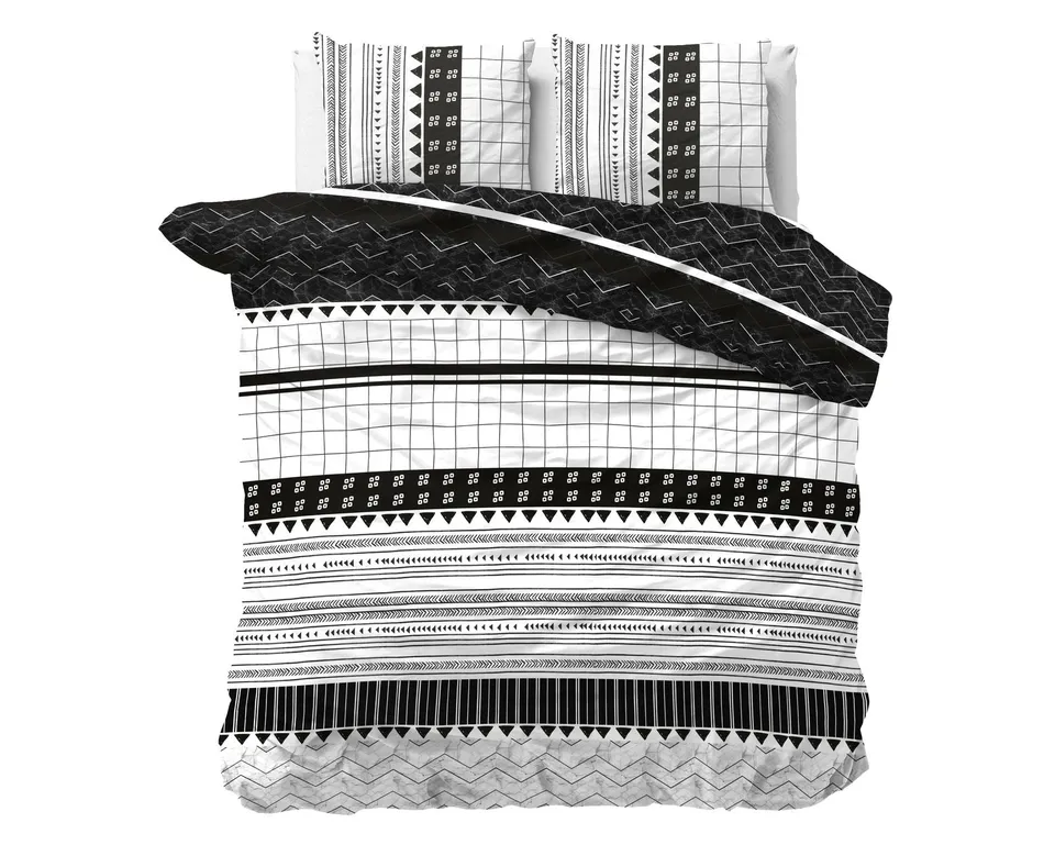 NordDream Elegance Artic Stripe pussilakana 200x220 valkoinen silitysvapaa