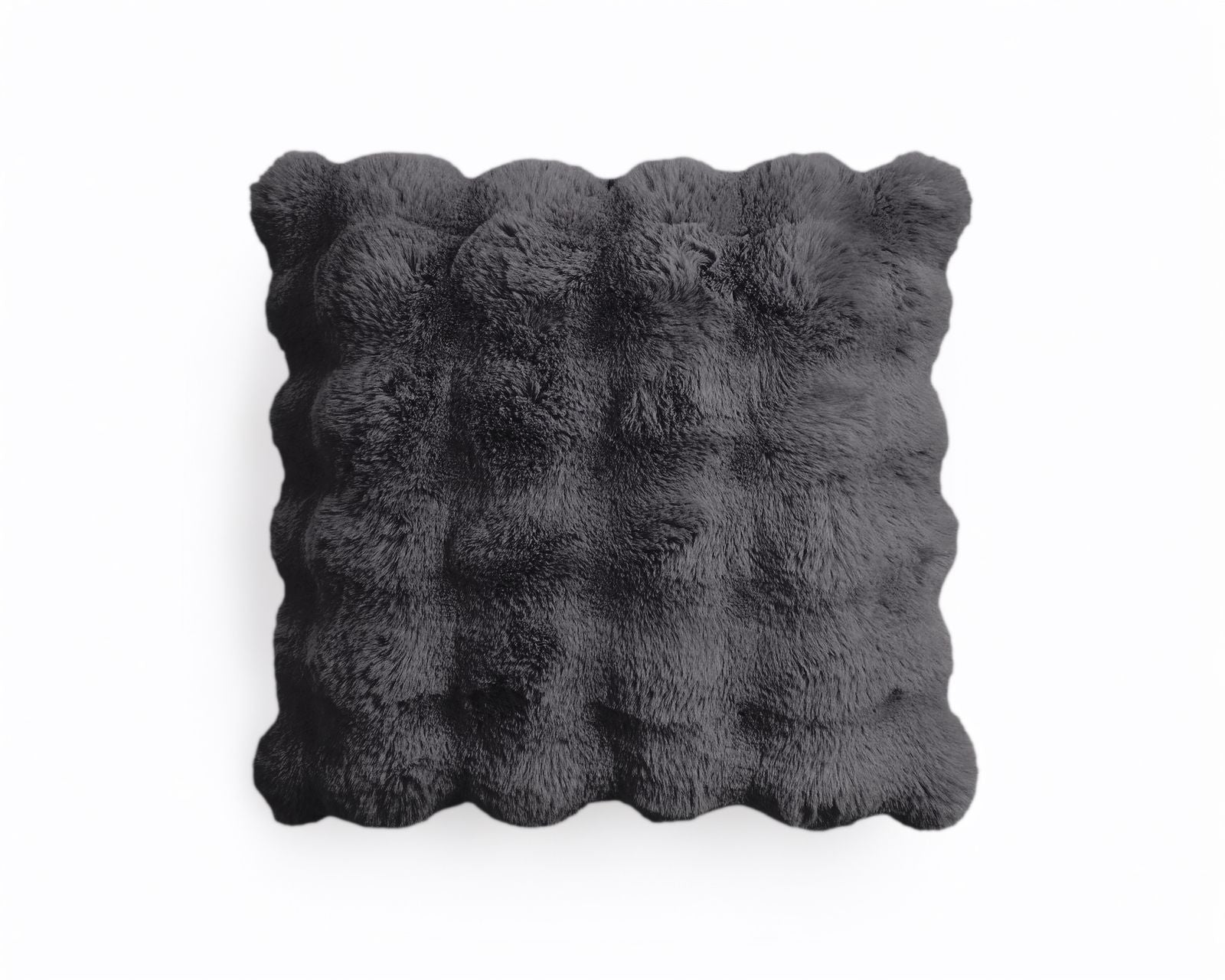 NordDream Pom Rabbit Fur koristetyyny 50x50 antrasiitti