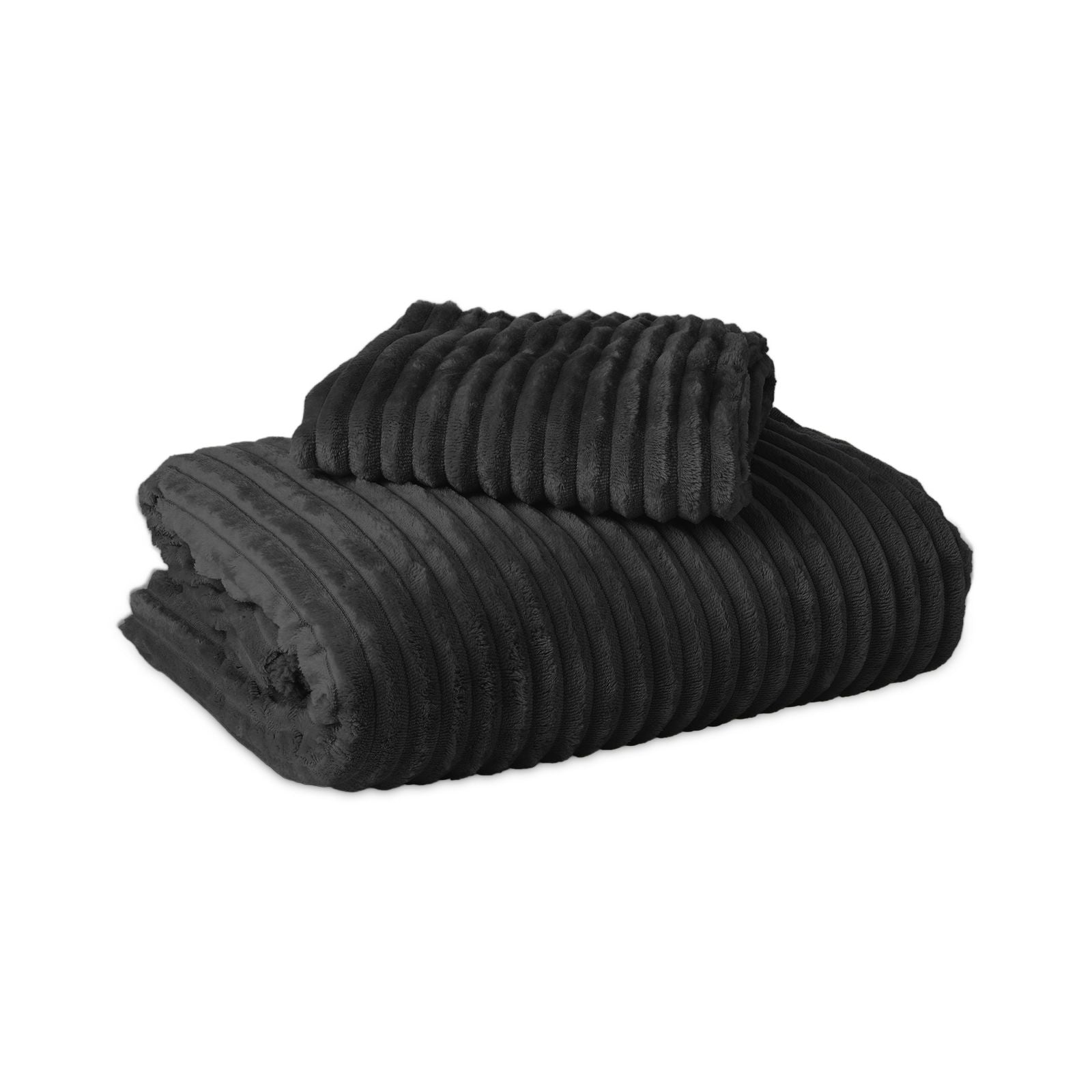 NordDream Teddy Rib pussilakana 240x200 musta
