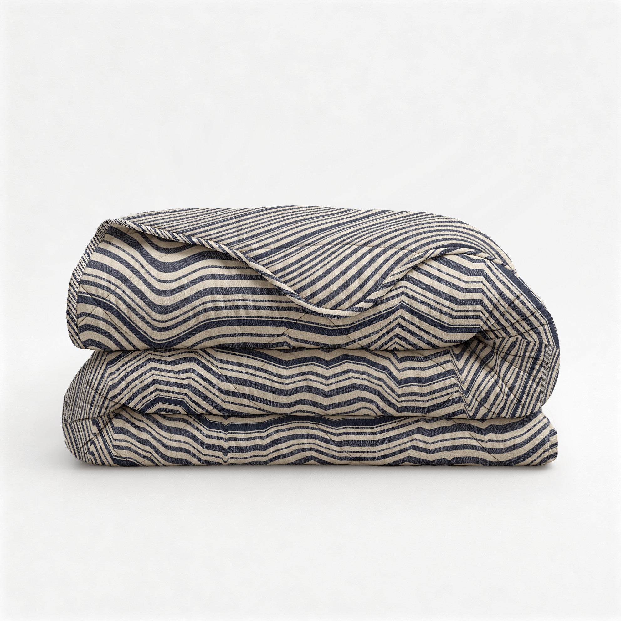 NordDream Lazy Stripy peitto beige-sininen 200x220 pestävä