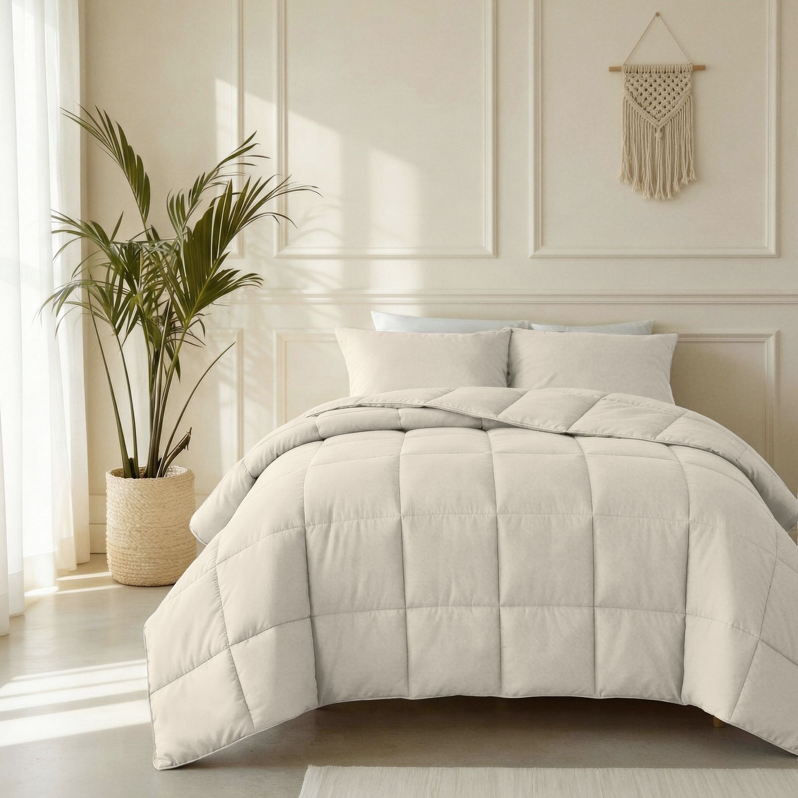 NordDream Lazy Percale Beige peitto 200x220 pussiton