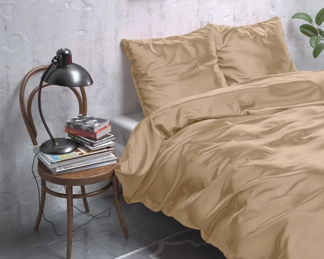 NordSleeps Beauty Skin Care pussilakana 240x220 taupe satiini