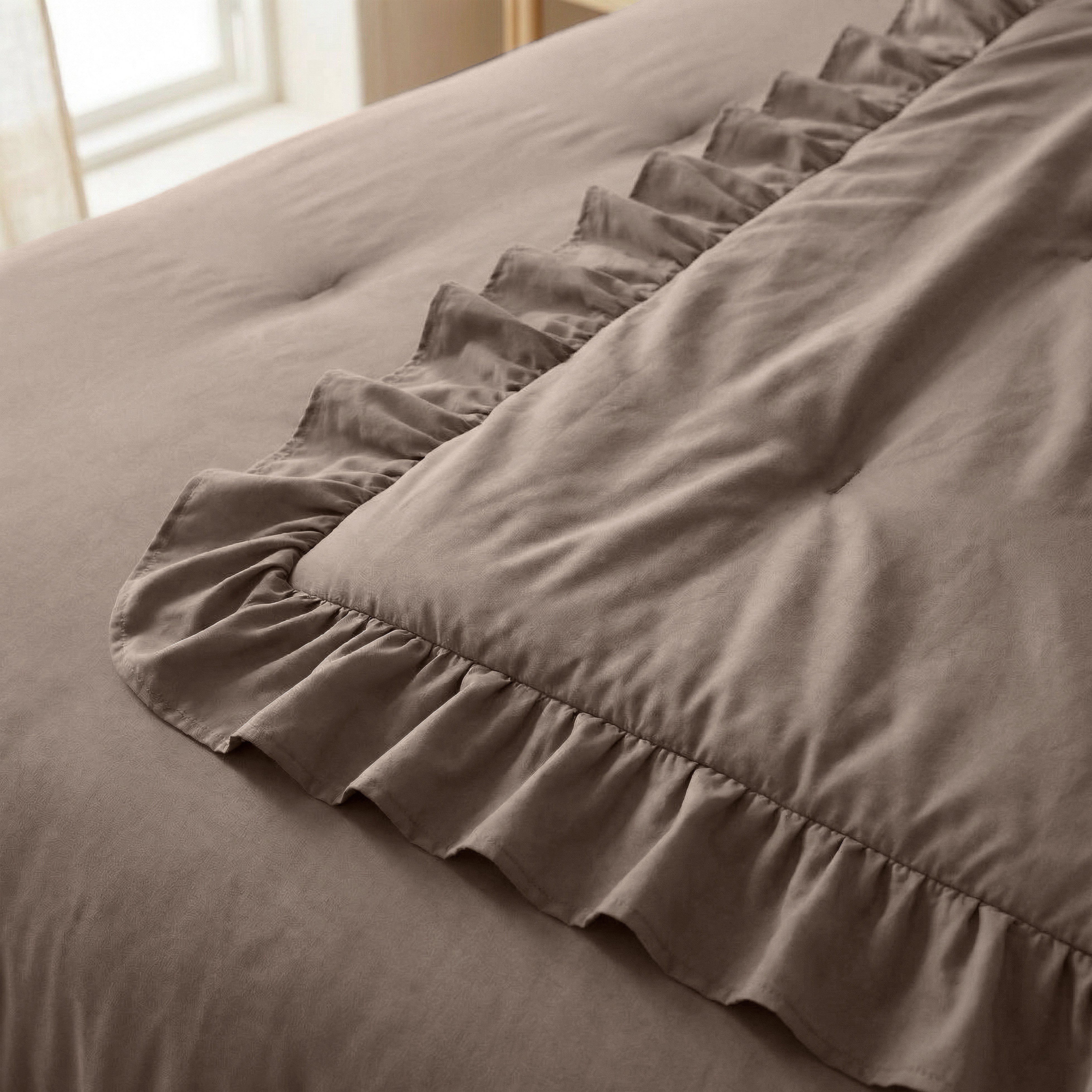 NordDream Lazy Ruffles peitto taupe 200x200 pussiton