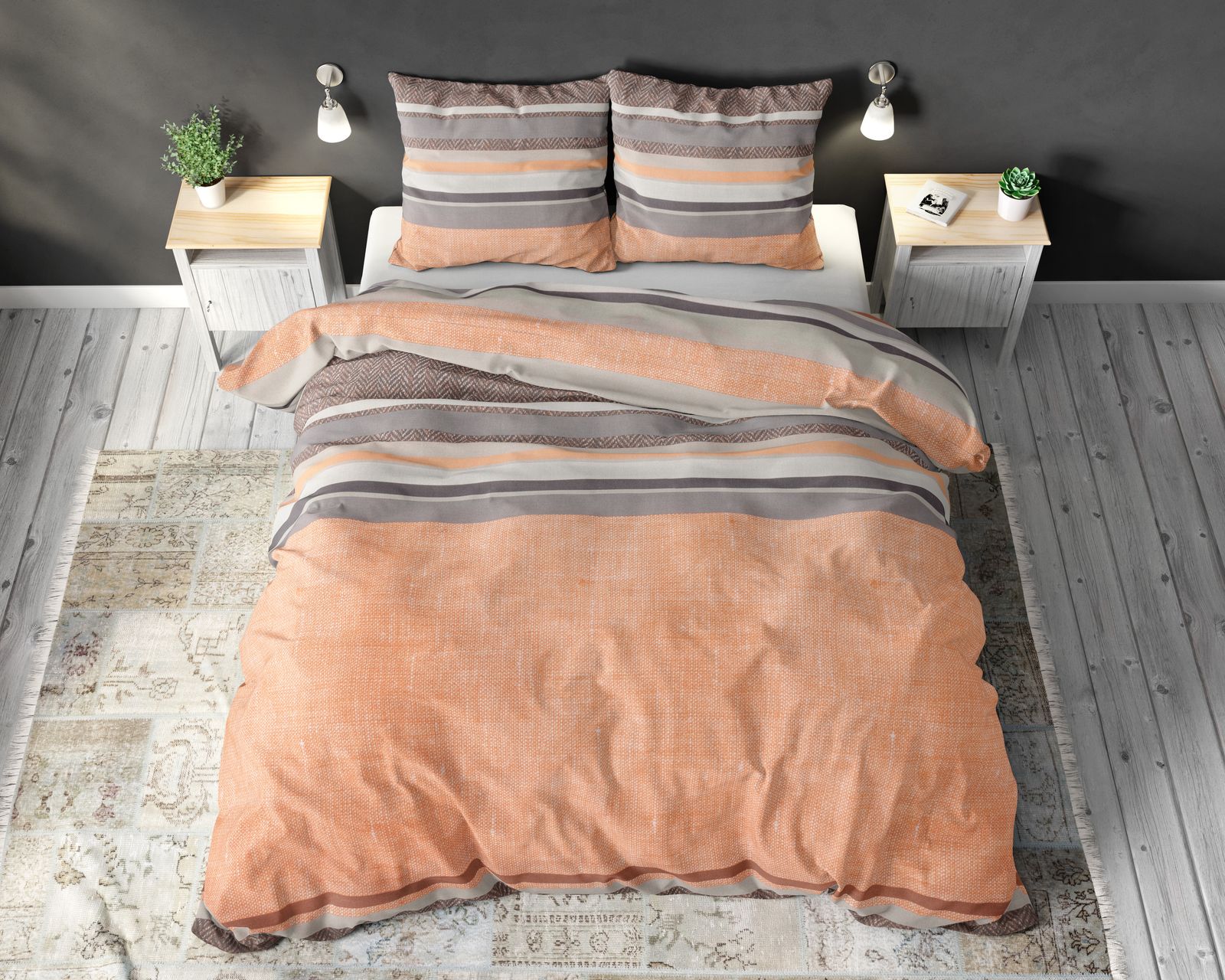 NordDream Elegance Sonta pussilakana 200x220 oranssi