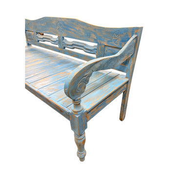 Sasus Vintage sohva tiikki antiikkisininen 175x68x89 cm