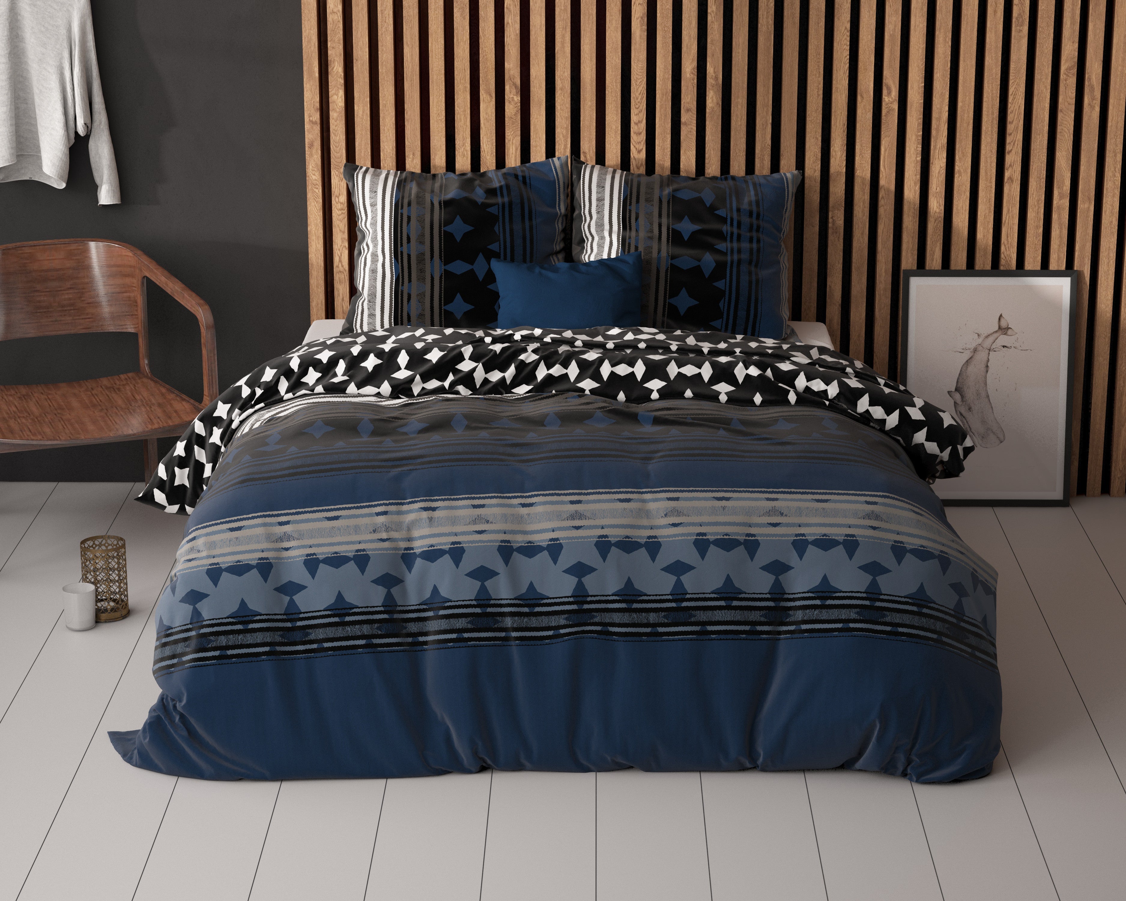 NordDream Elegance Scanda pussilakanasetti 240x220 tummansininen