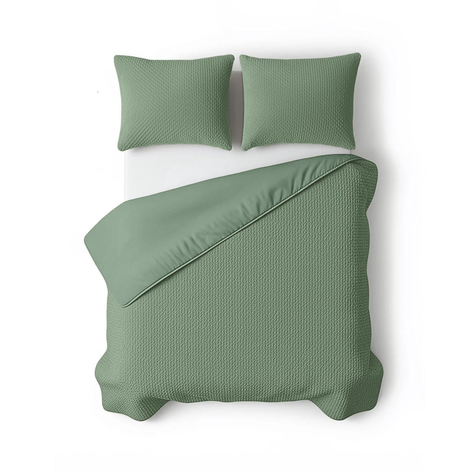 NordDream Teddy Fur pussilakana vihreä 200x200/220 lämmin
