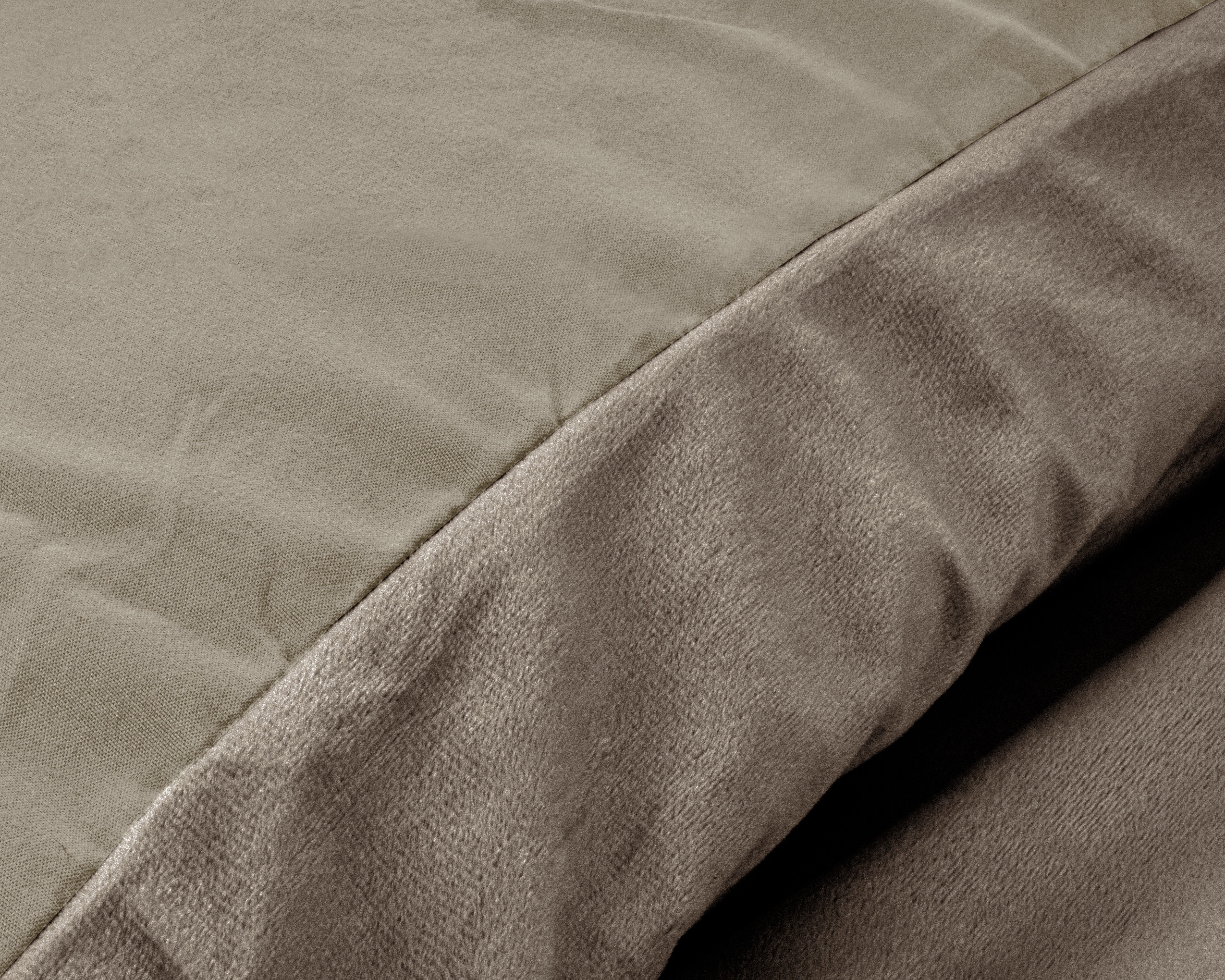 NordDream Velvet Uni pussilakana 140x220 taupe sametti