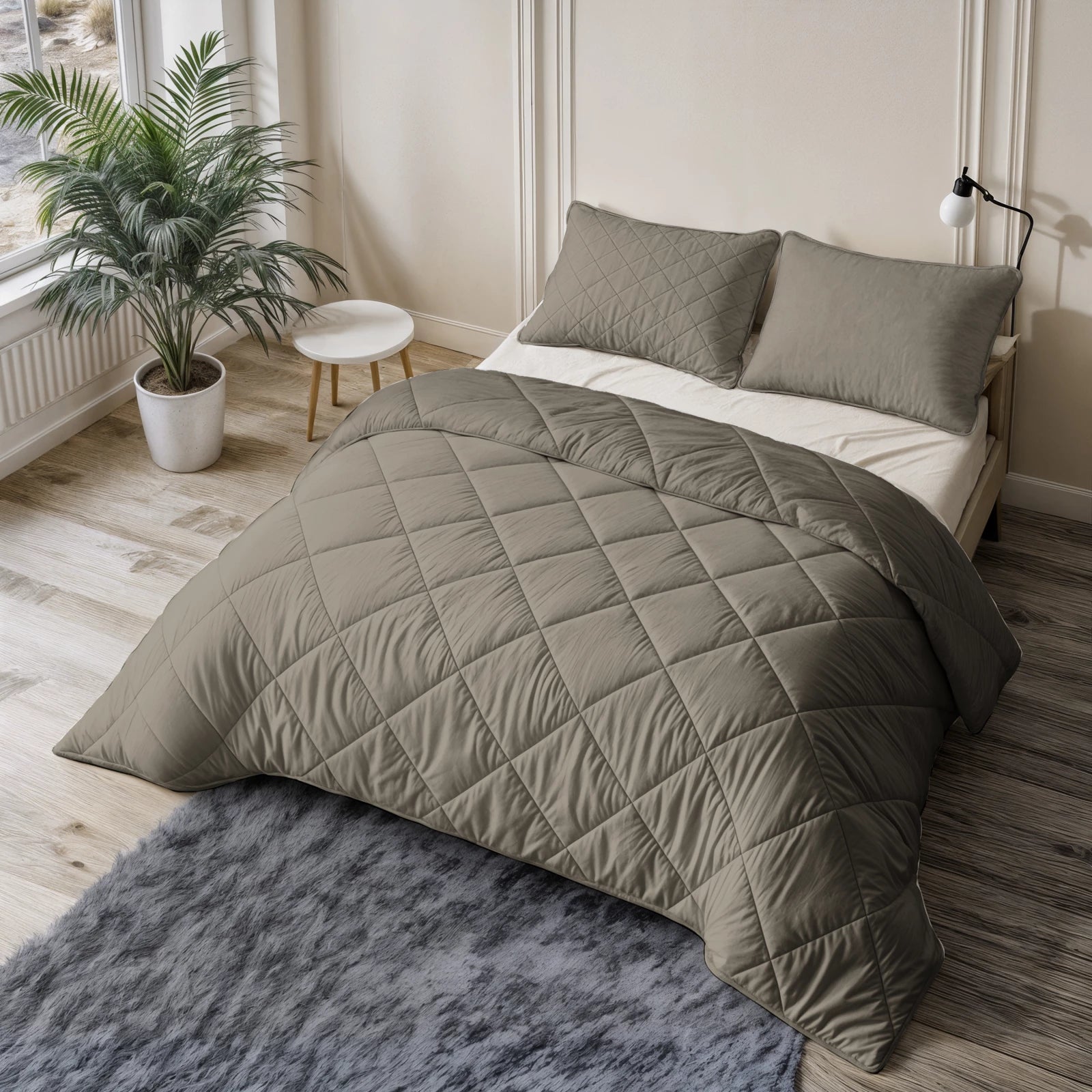 NordDream United peitto ilman pussilakanaa 240x200 taupe liinoilla