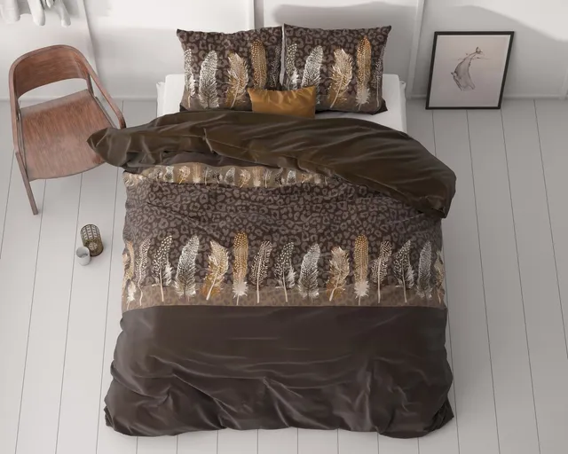 NordDream Classy Chocolate Feathers pussilakanasetti 200x200 ruskea