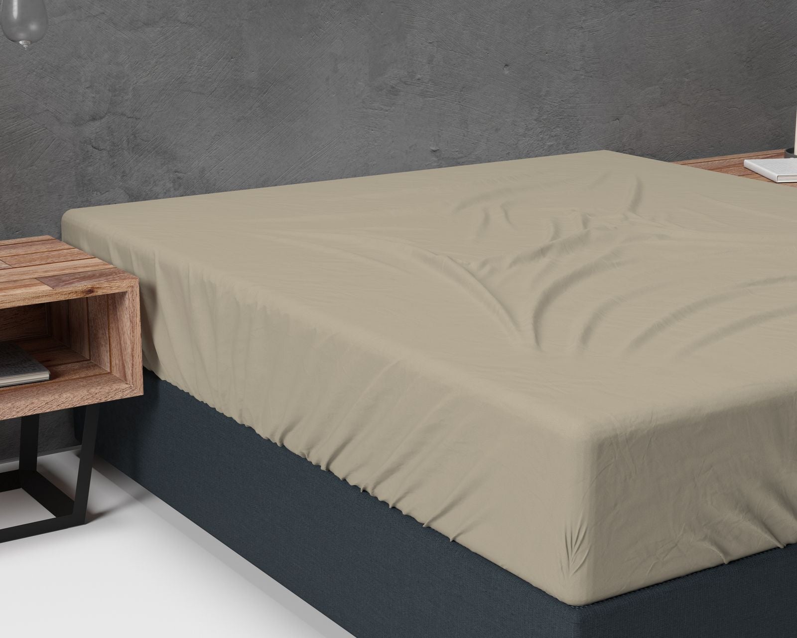 NordDream Flanel Basic aluslakana 180x200 taupe lämmin