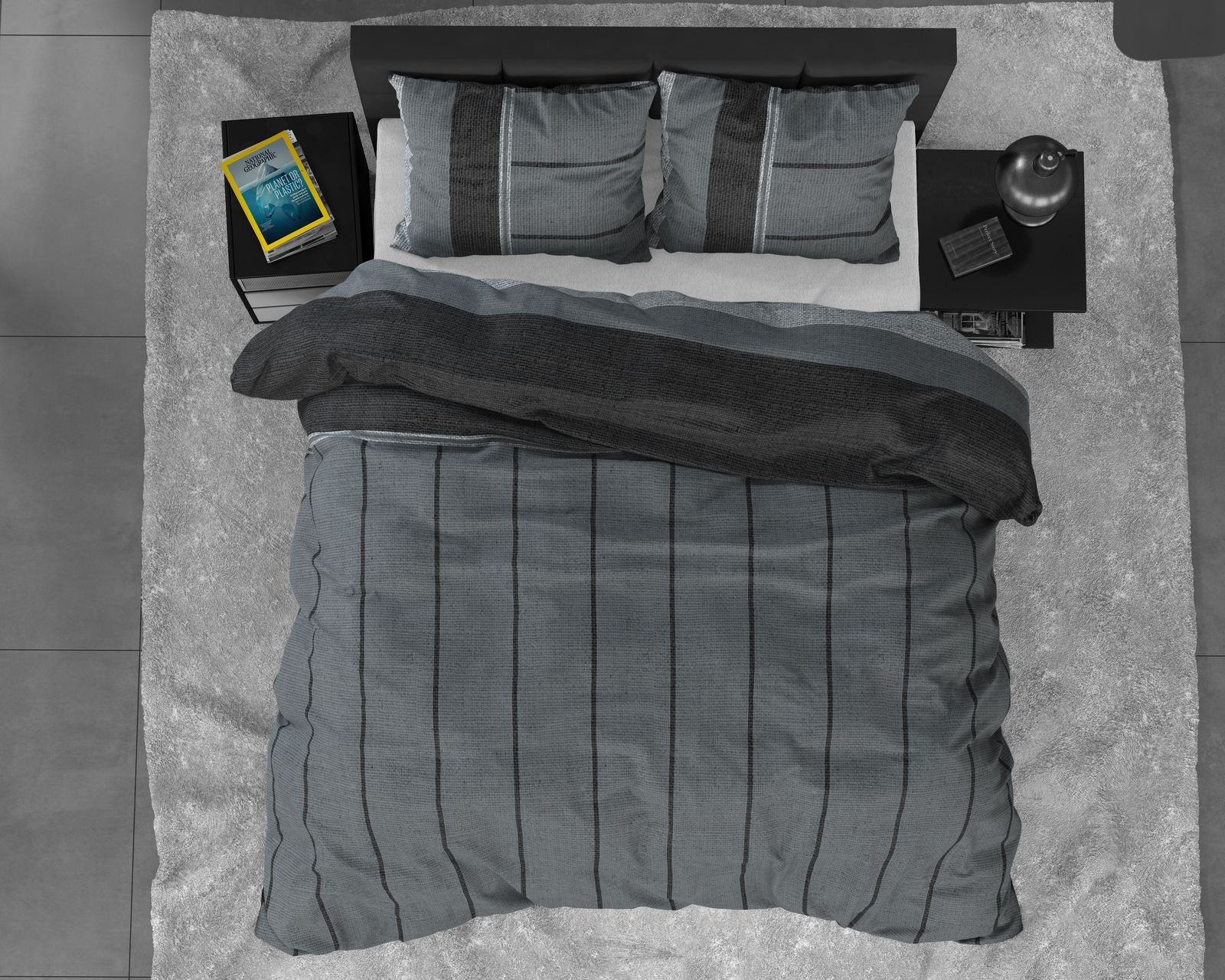 NordDream Flanel Kees pussilakana 240x200 antrasiitti lämmin