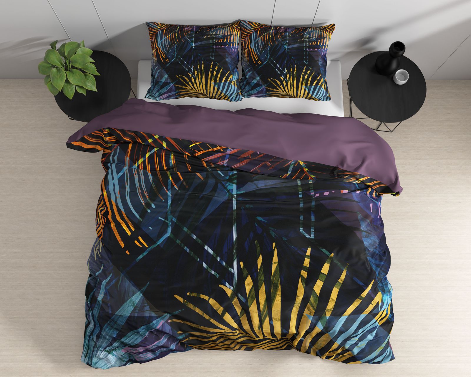NordDream Wild Satijn Marina Navy pussilakana 140x200 satiini