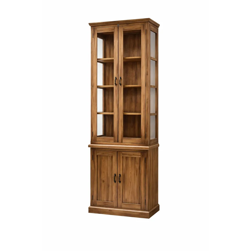 Sasus Taranto vitriinikaappi 80x35x225 kierrätystiikki