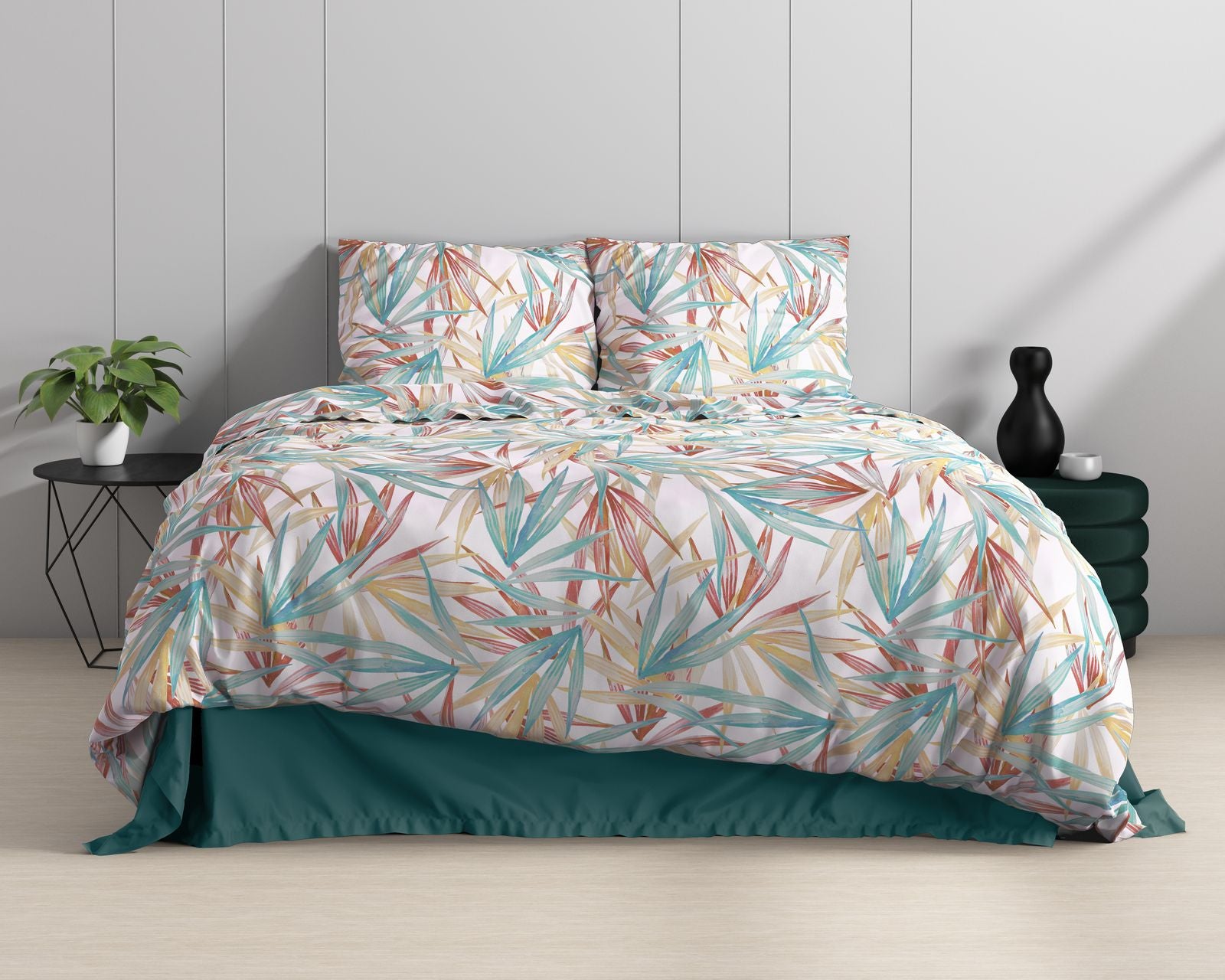NordDream Satijn Aster pussilakanasetti multi 240x220 sileä