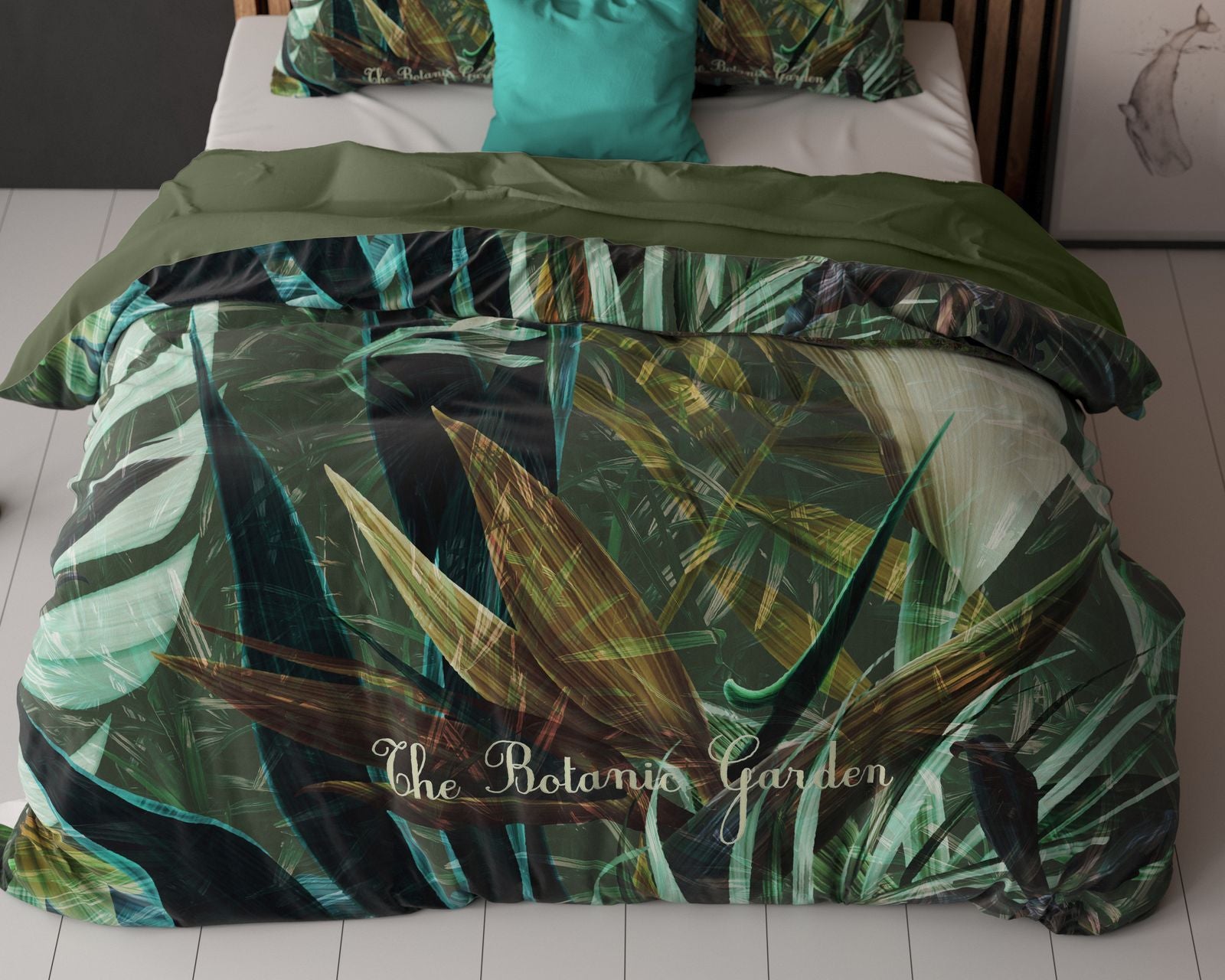 NordDream Essentials The Botanic Garden pussilakana 240x200 vihreä