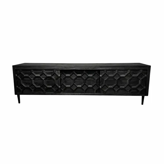 Sasus Vernon tv-taso 200 cm musta tiikki