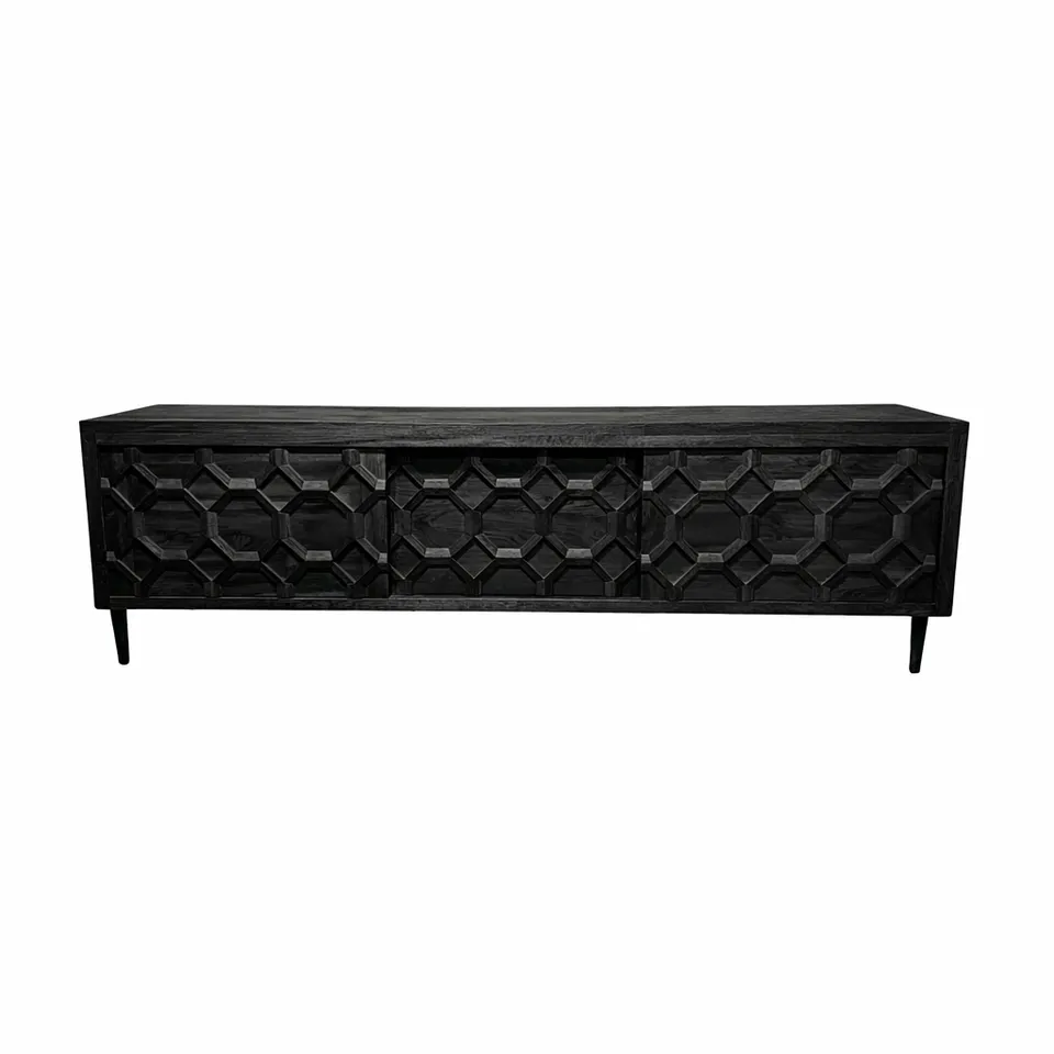 Sasus Vernon tv-taso 200 cm musta tiikki