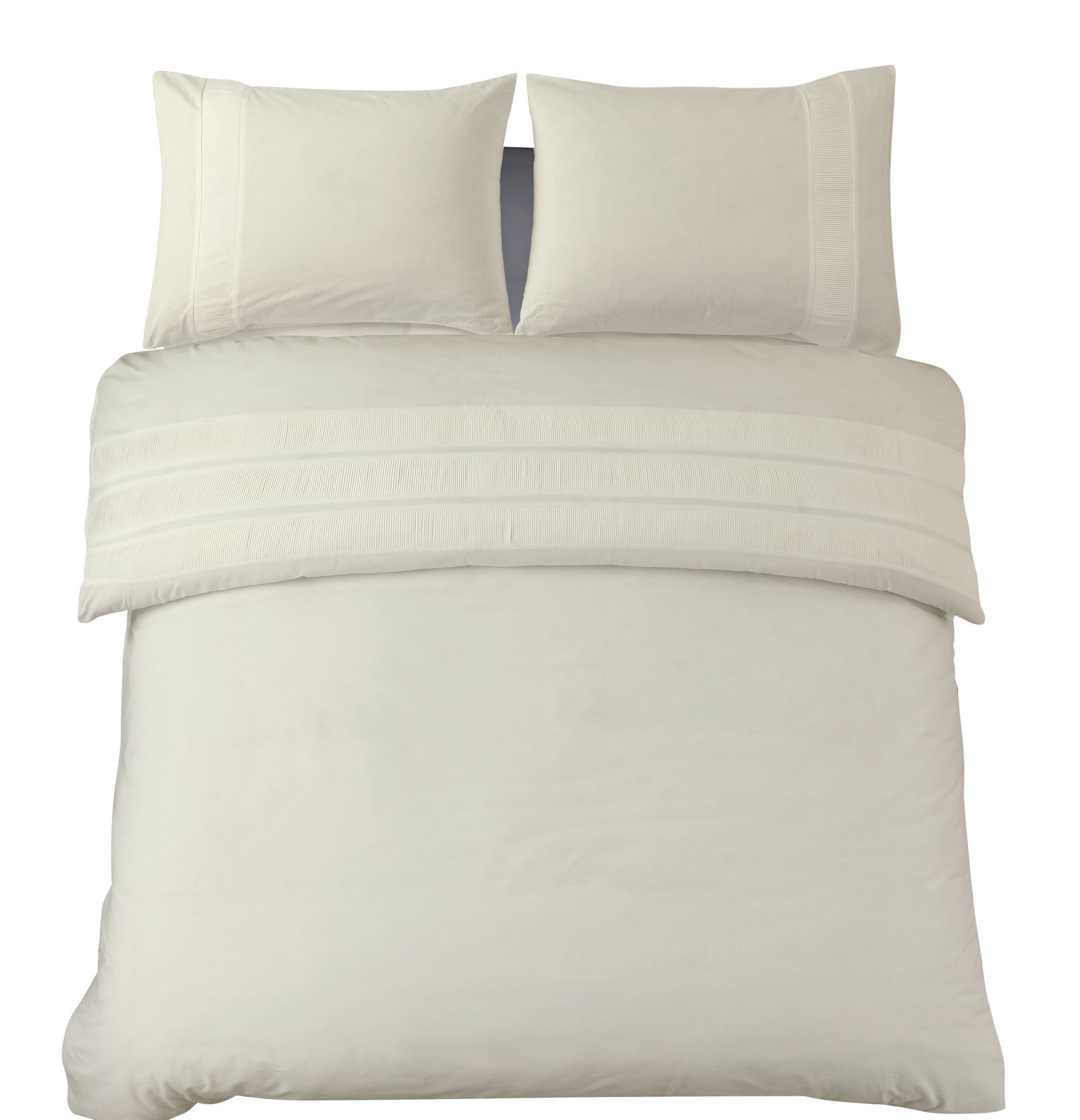 NordDream Bali percale pussilakana creme tyynyliinoilla