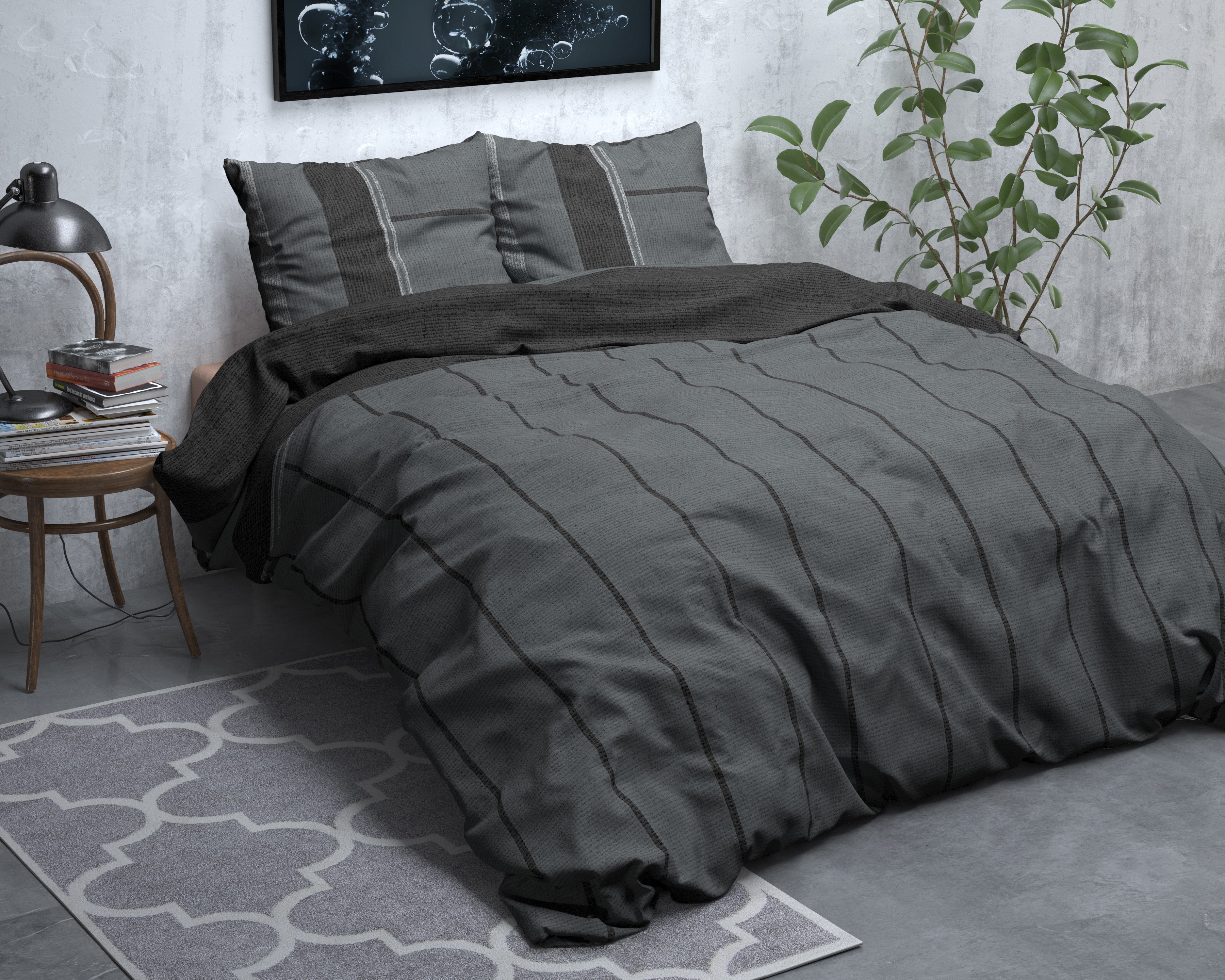 NordDream Flanel Kees pussilakana 240x200 antrasiitti lämmin