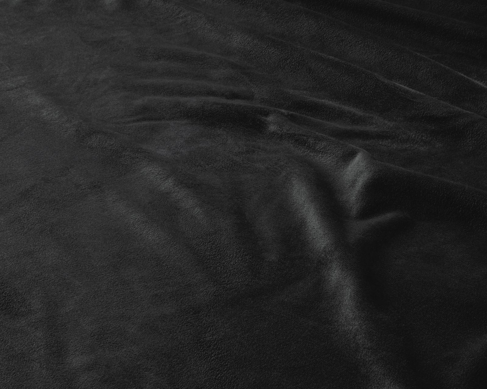 NordDream Velvet muotoonommeltu lakana musta 180x200 sametti