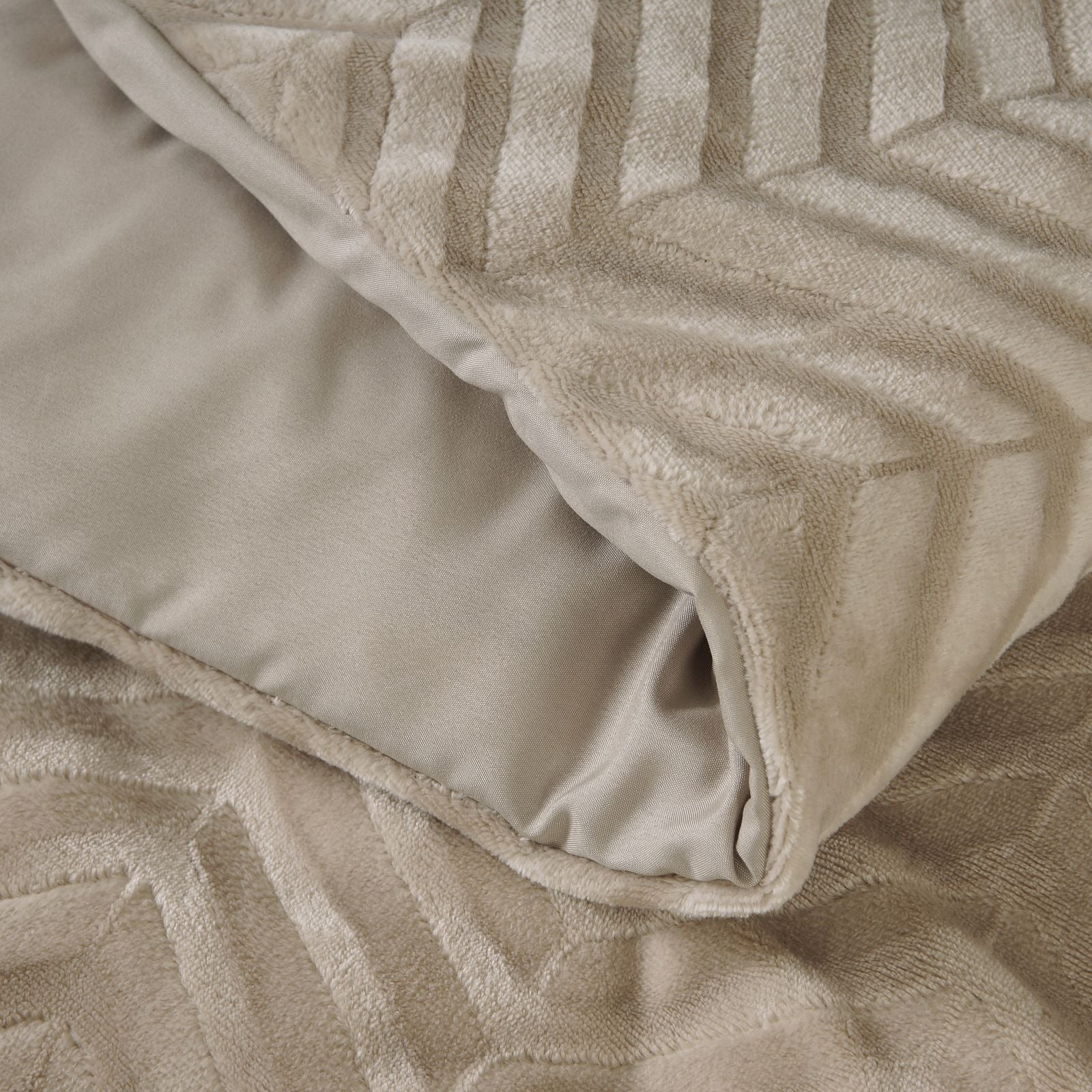 NordDream Teddy Chevron pussilakana taupe 140x200/220 teddy