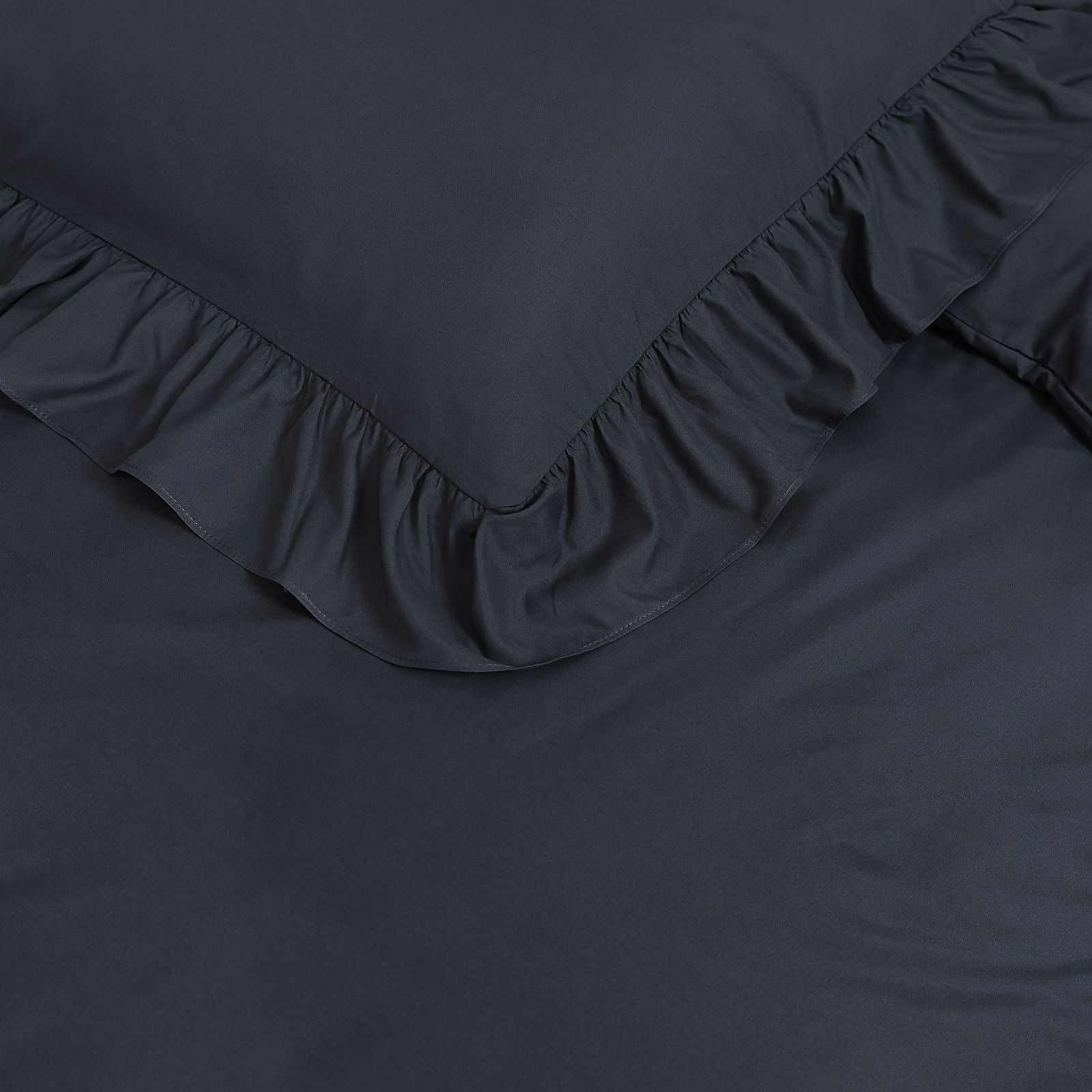 NordDream Fresh Ruffles pussilakana 200x200 antrasiitti kohokuvio