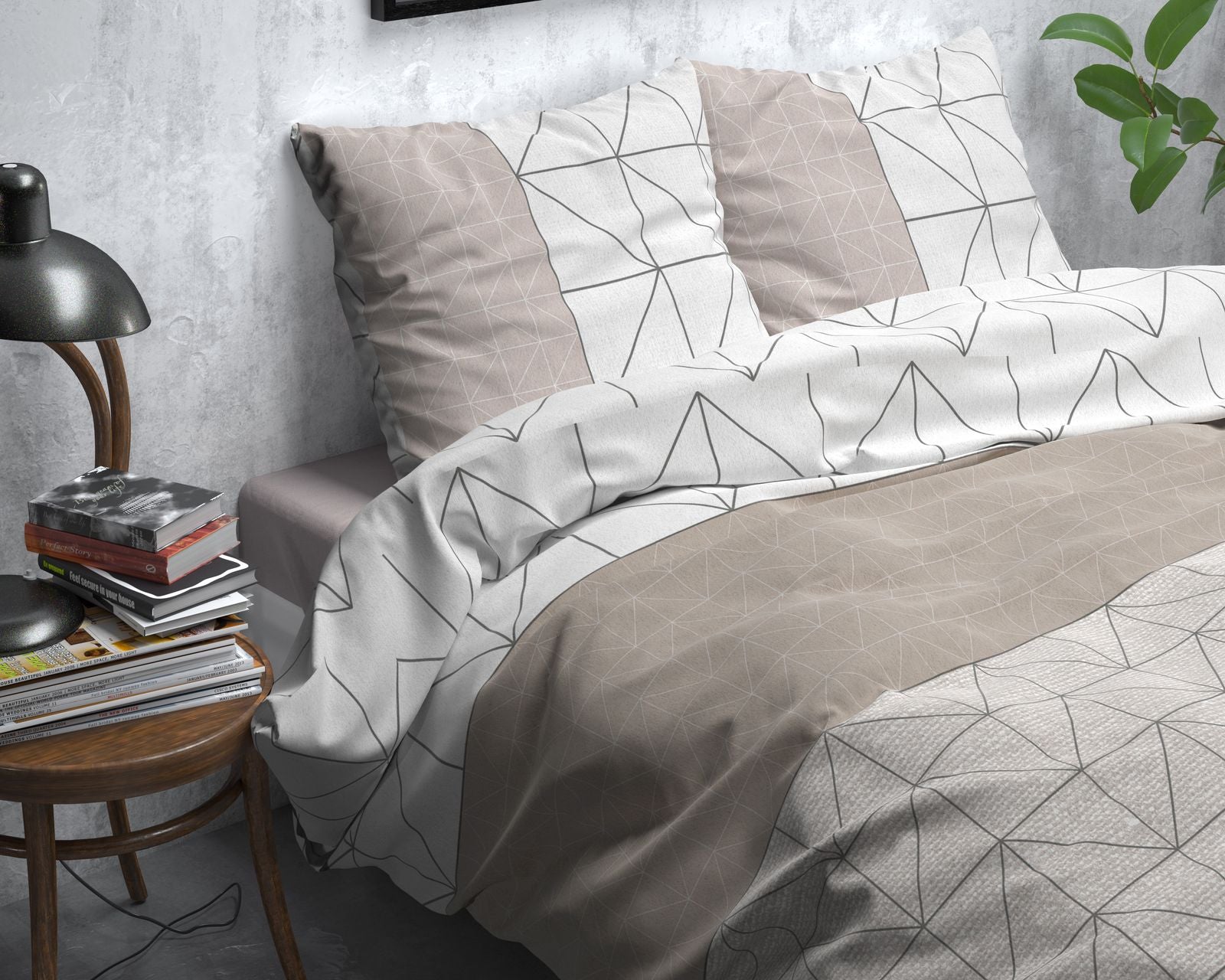 NordDream Flanel pussilakana Gino Taupe flanelli 150 gsm