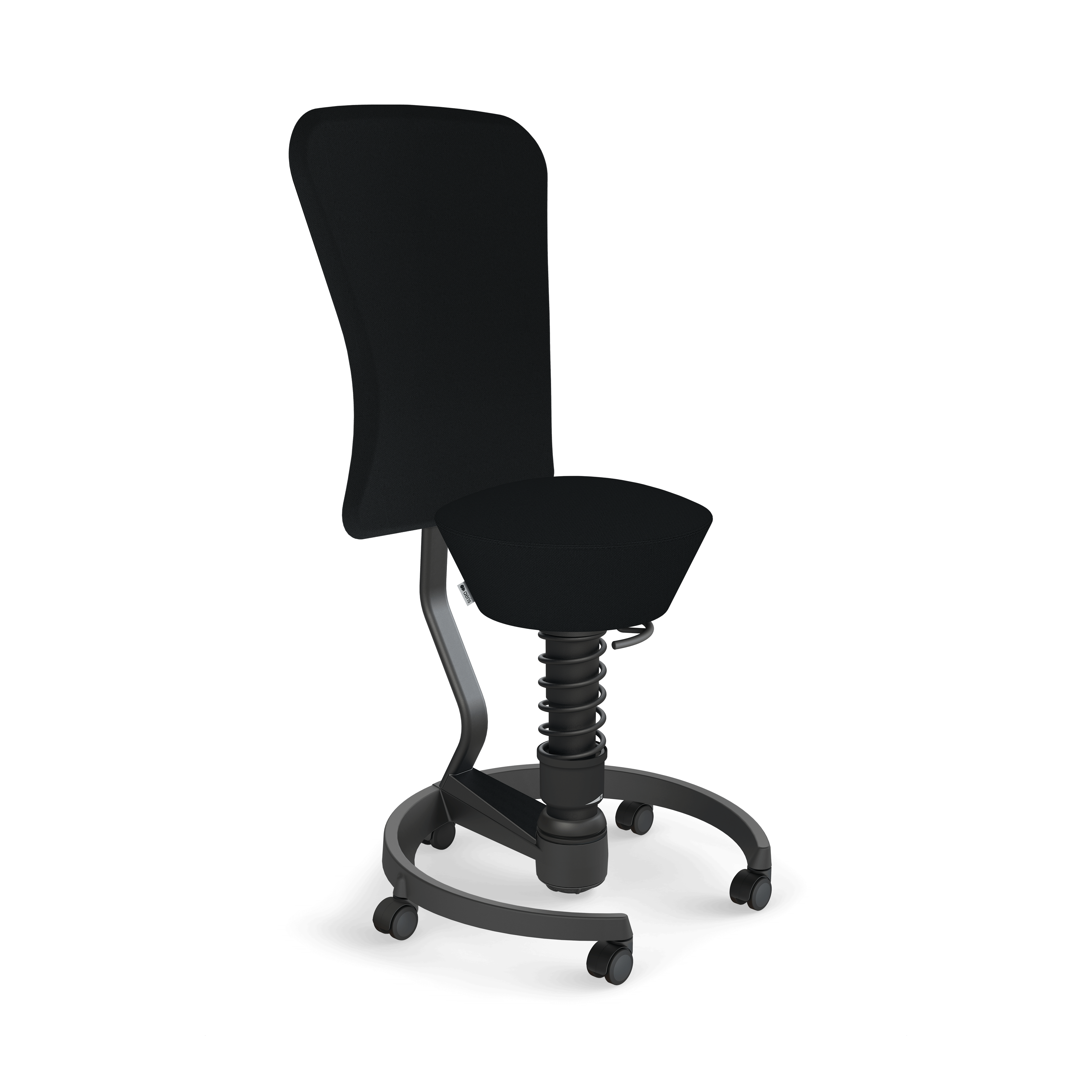 Aeris Swopper selkänojallinen työtuoli Cura musta ergonominen