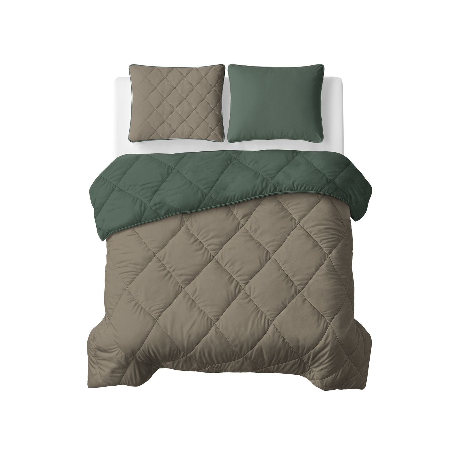 NordDream Lazy pestävä peitto 200x200 vihreä