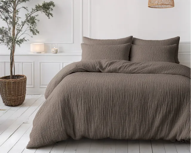 NordDream Lazy musliini pussipeitto tumma taupe puuvilla