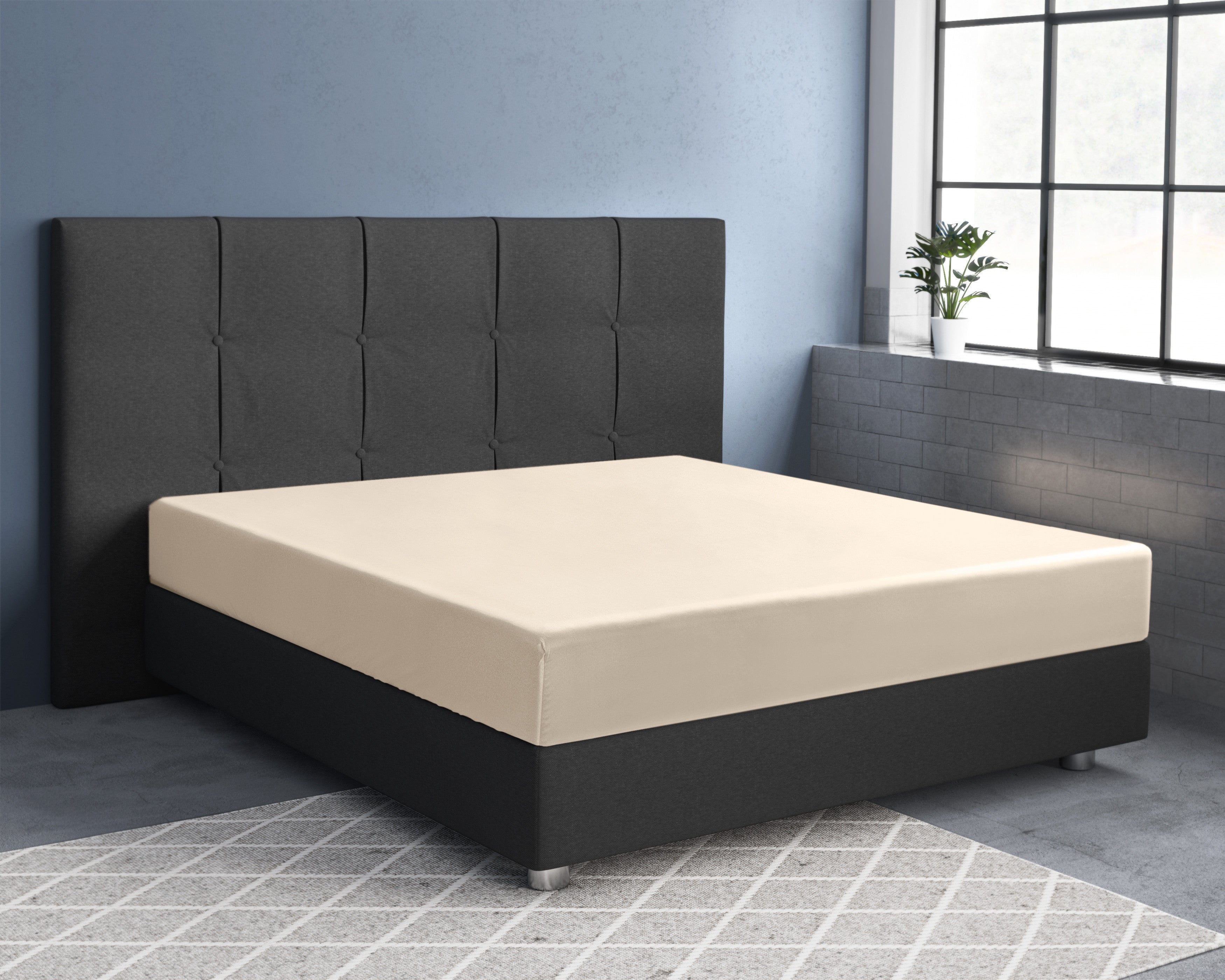 NordDream Satiini aluslakana hiekka 70x200 cm 2 kpl
