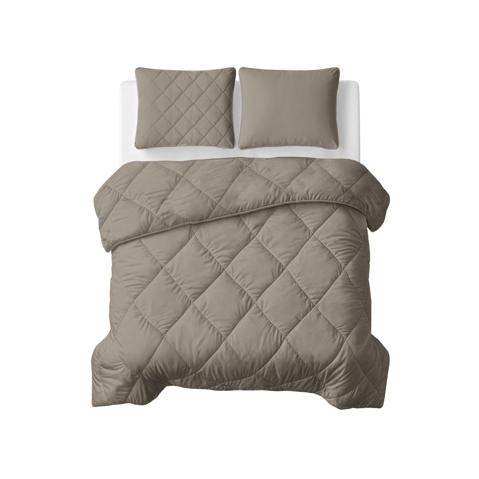 NordDream Lazy peitto taupe/harmaa 200x200 cm pestävä